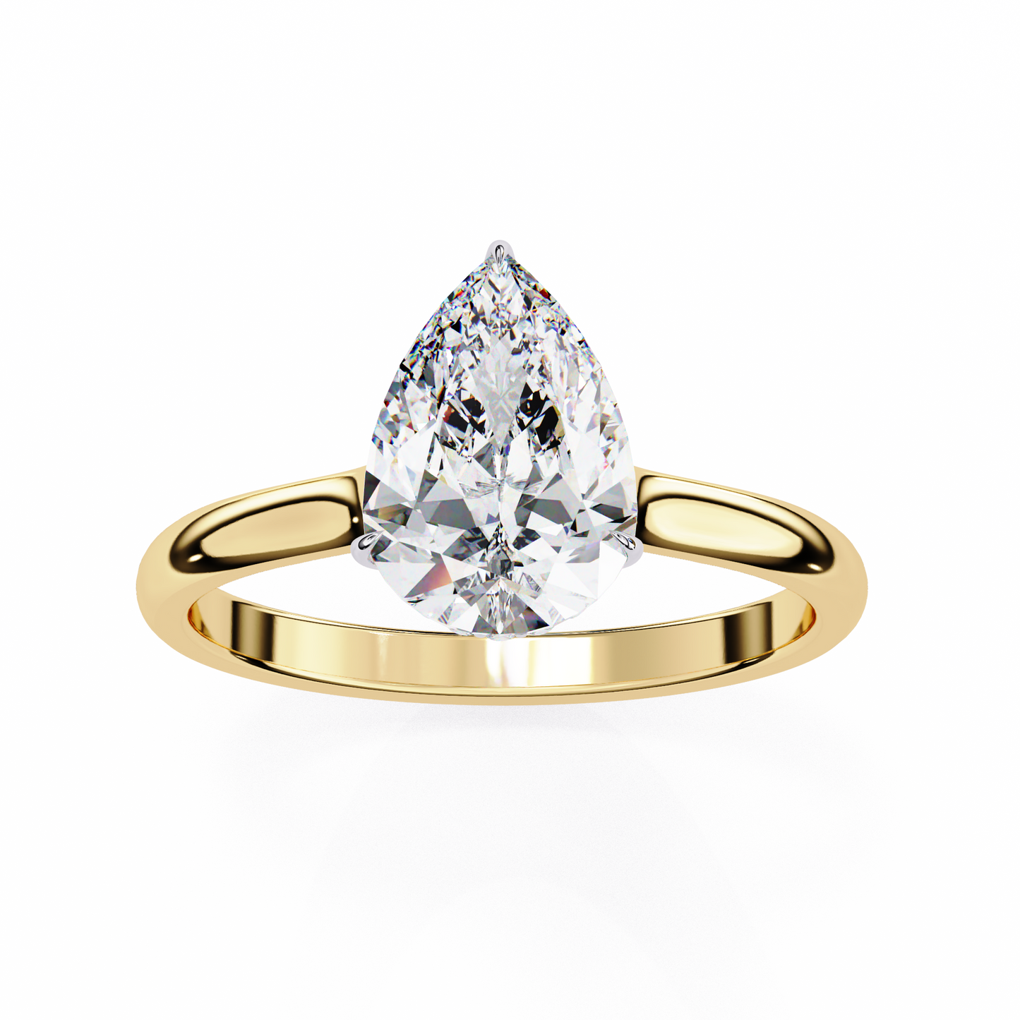 aurora lab grown diamond pear secret halo