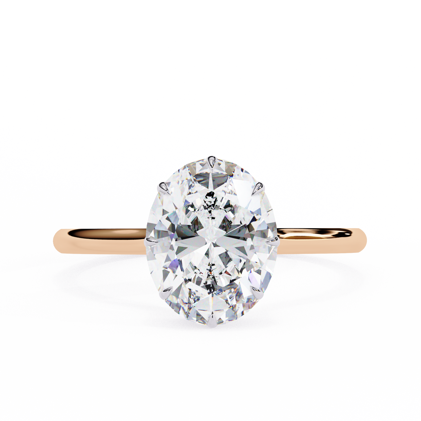 elara lab grown diamond oval solitaire halo