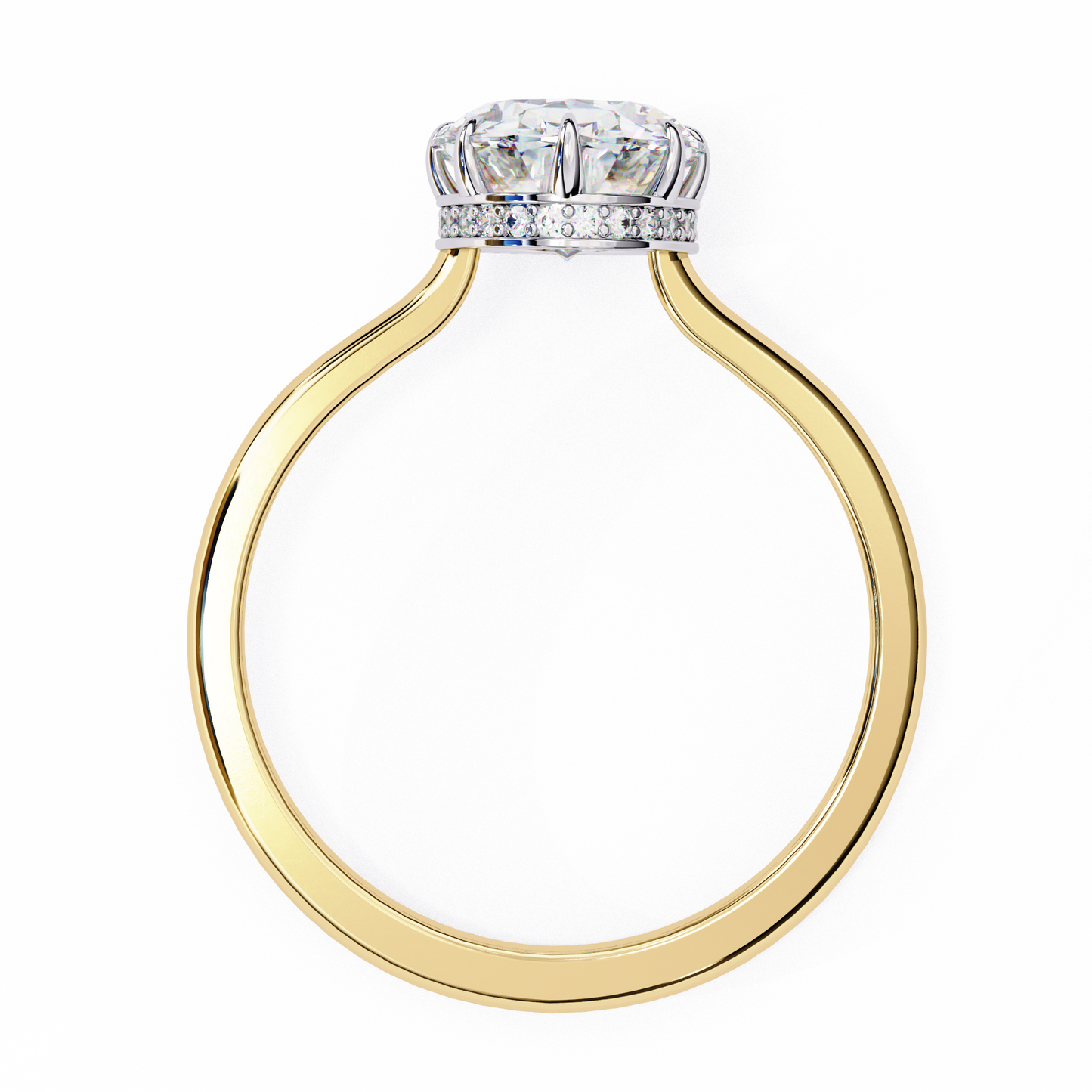 elara lab grown diamond oval solitaire halo
