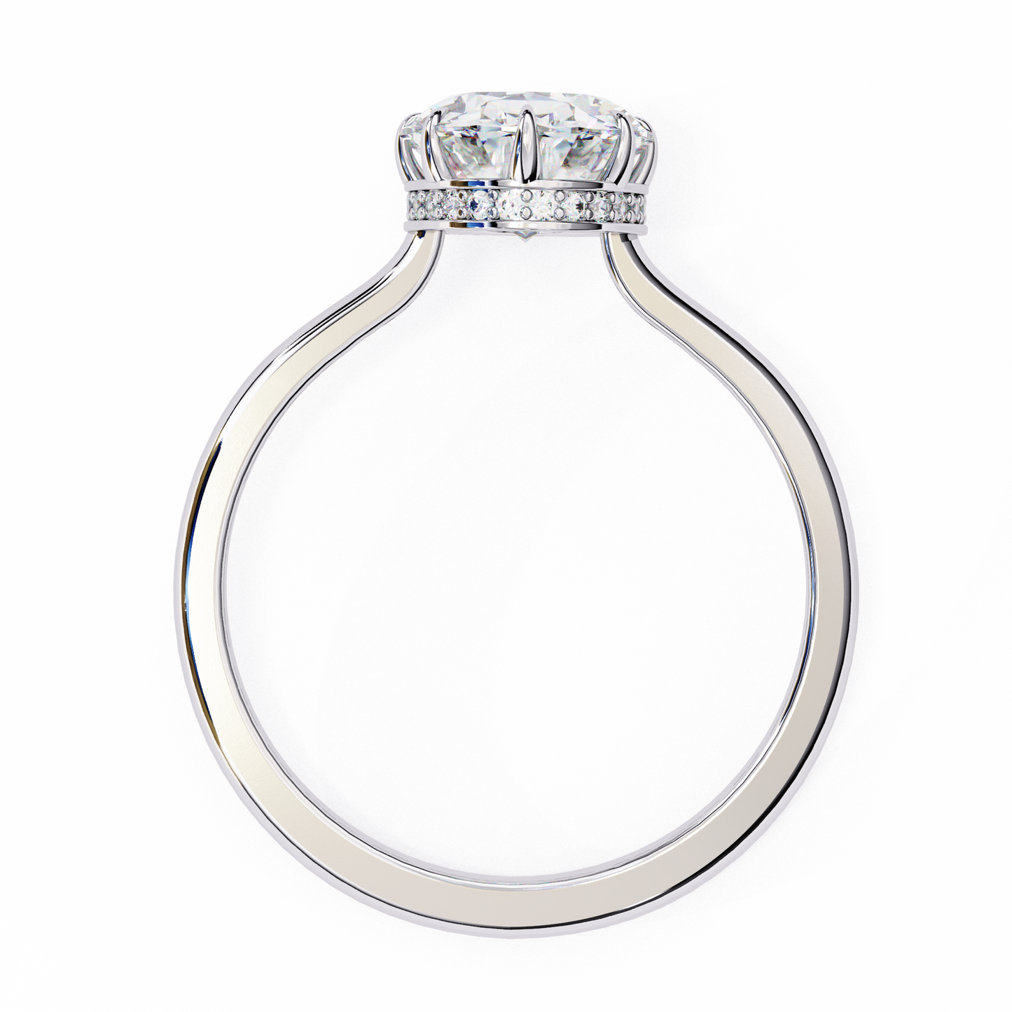 elara lab grown diamond oval solitaire halo