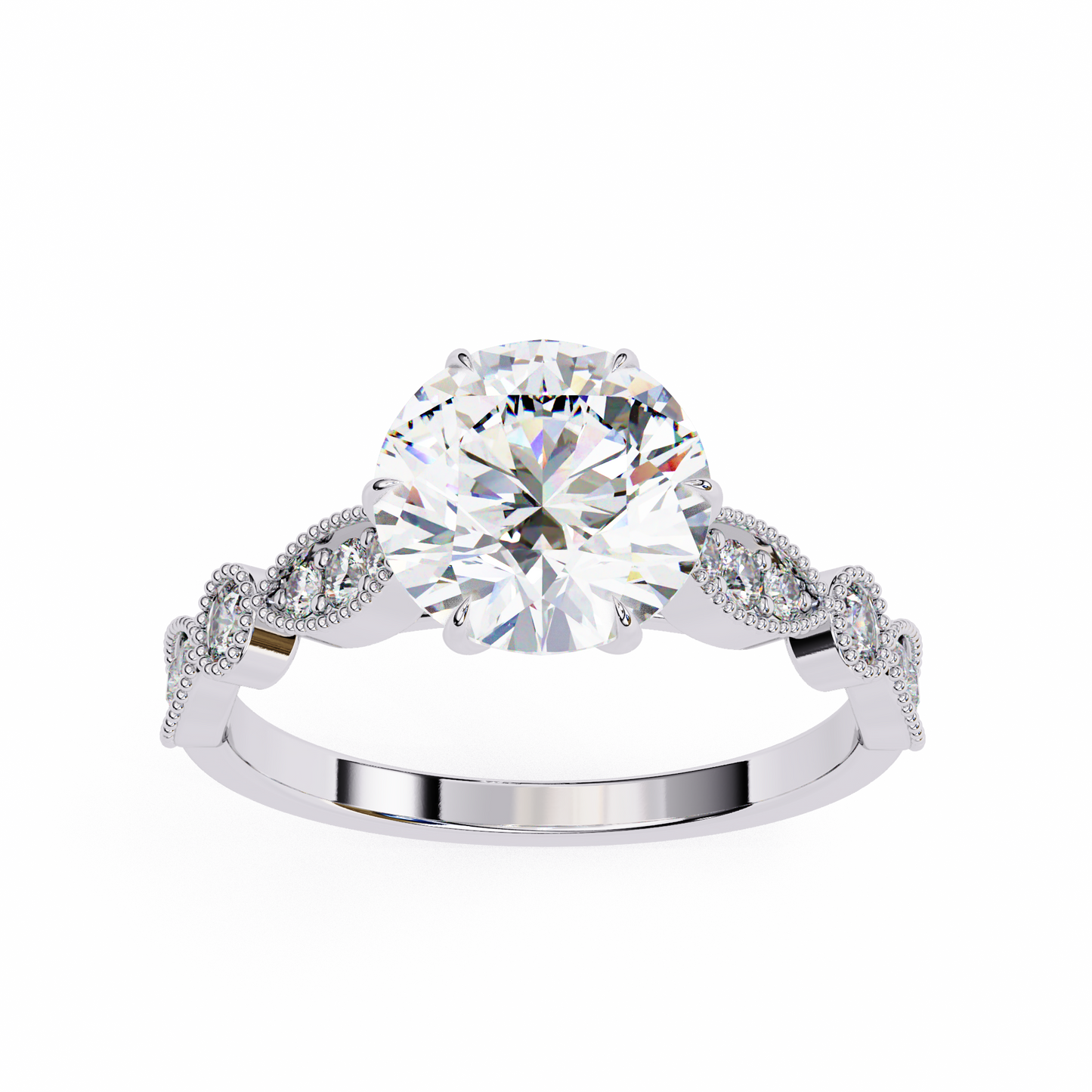 fleur de lumière lab grown diamond ring