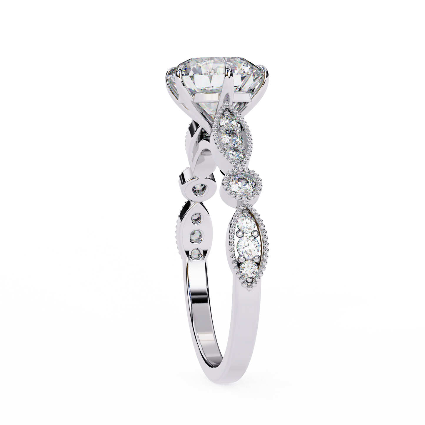 fleur de lumière lab grown diamond ring