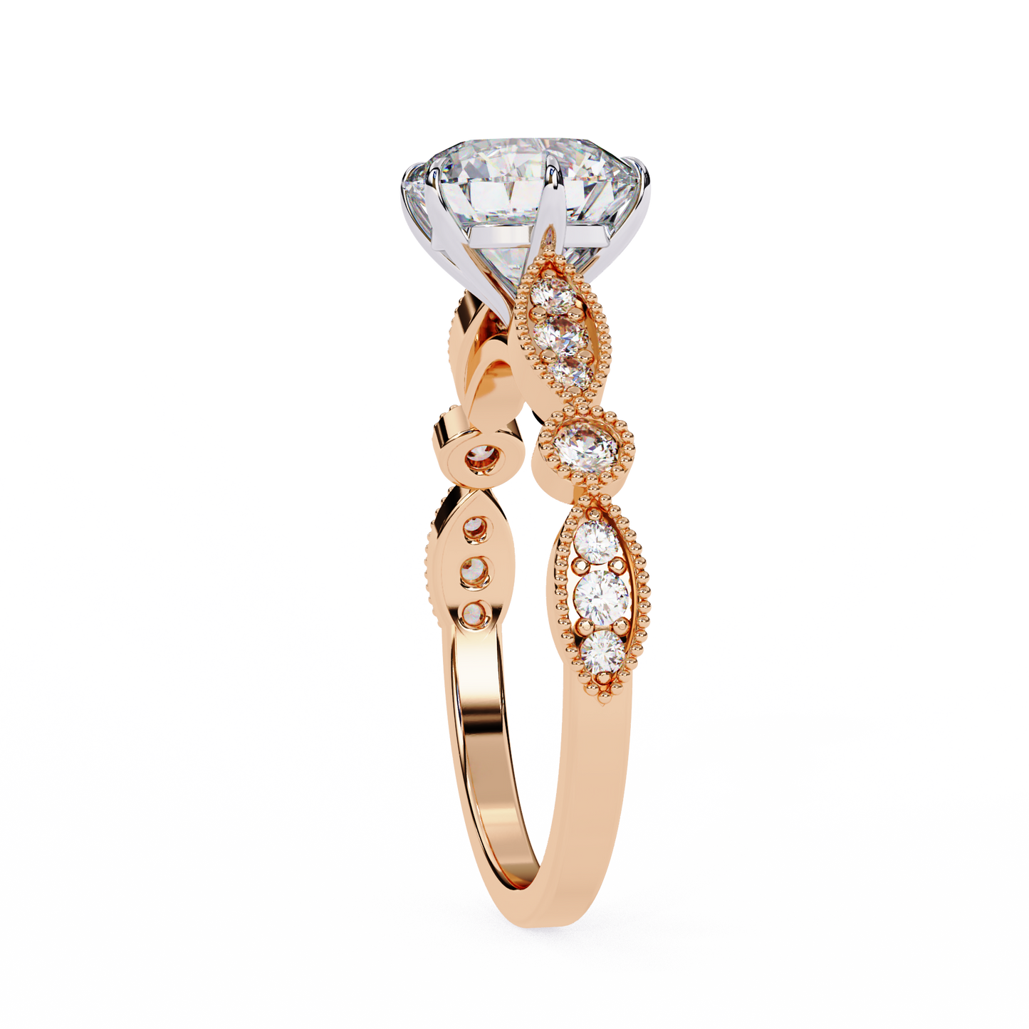 fleur de lumière lab grown diamond ring