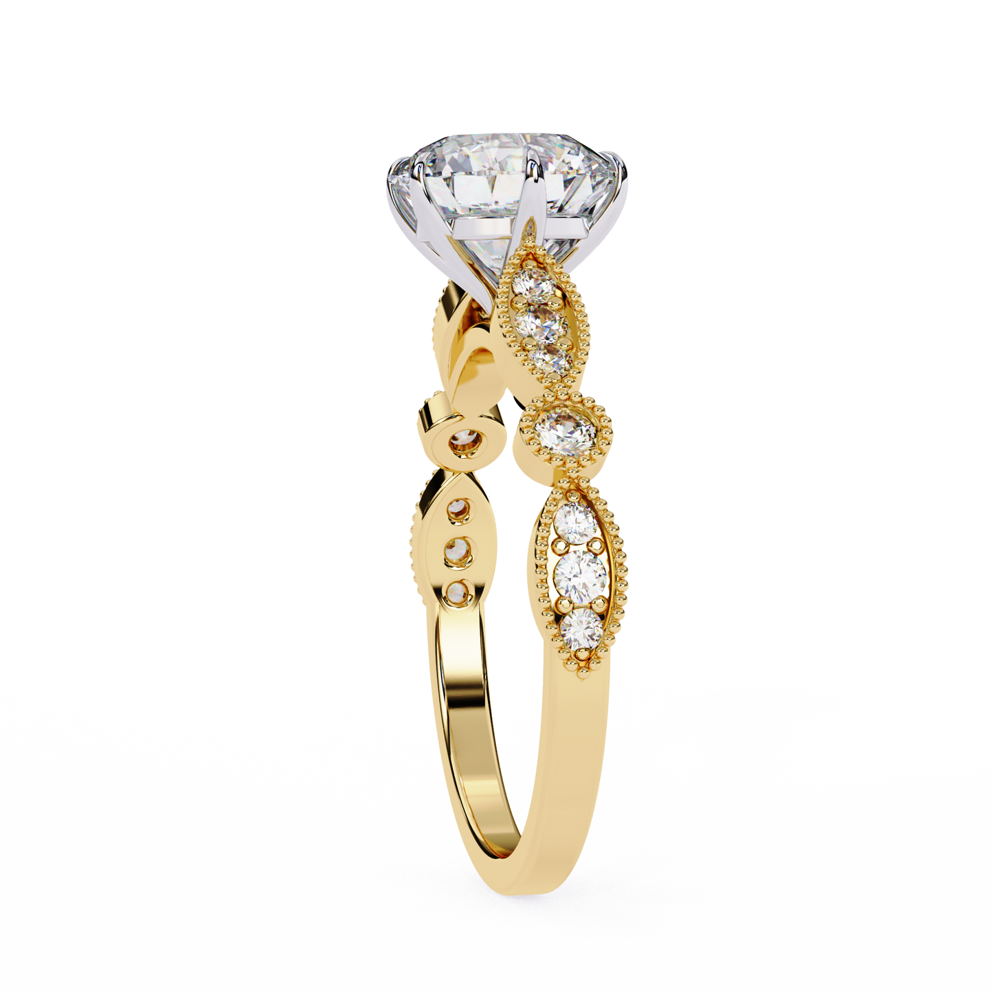 fleur de lumière lab grown diamond ring