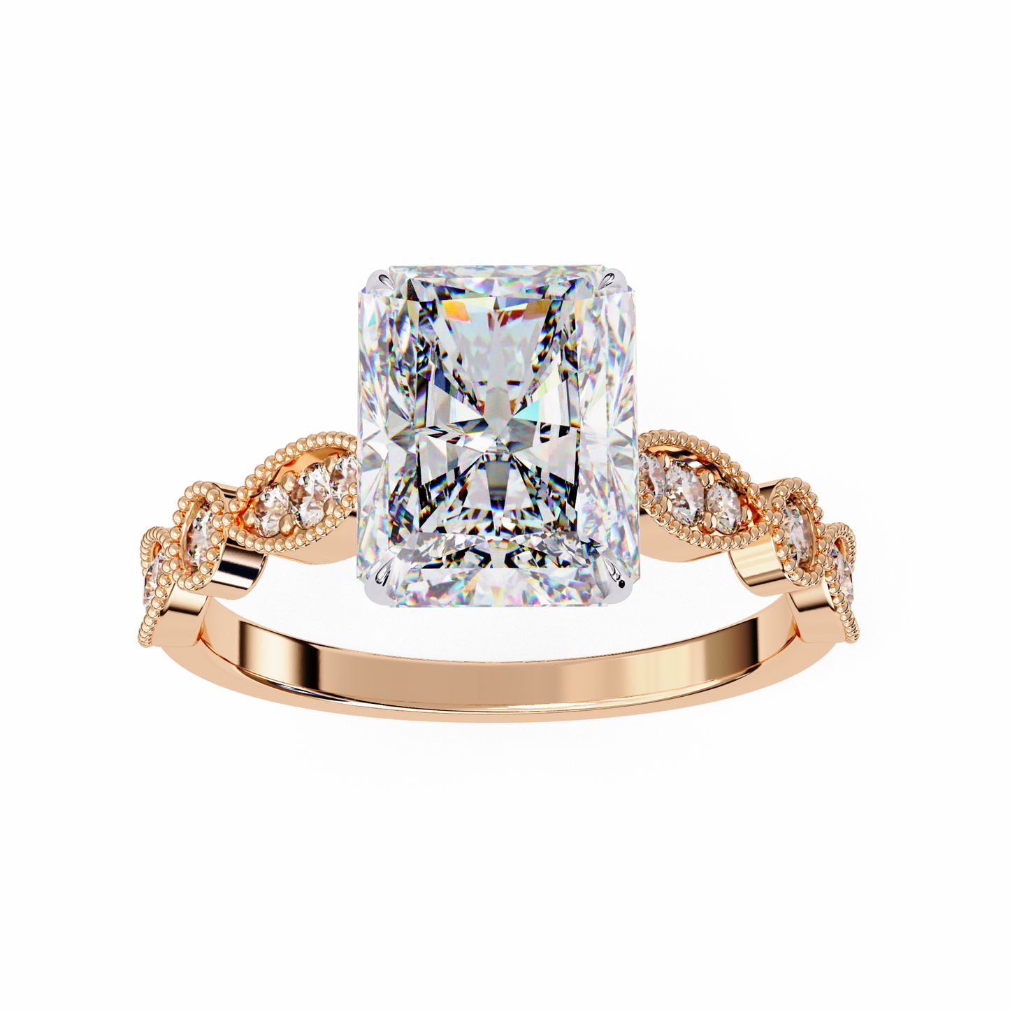mireille lab grown diamond radiant heirloom