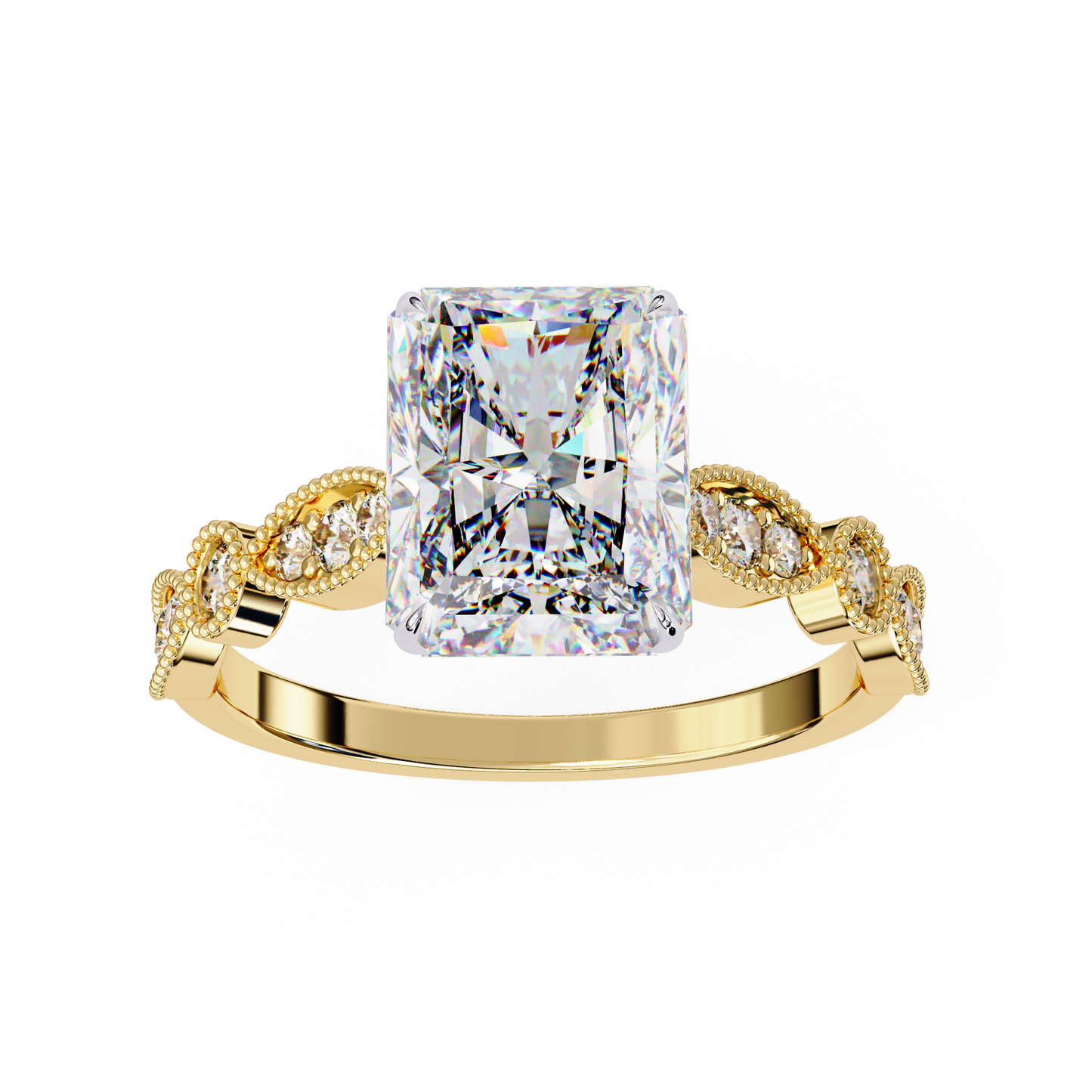 mireille lab grown diamond radiant heirloom