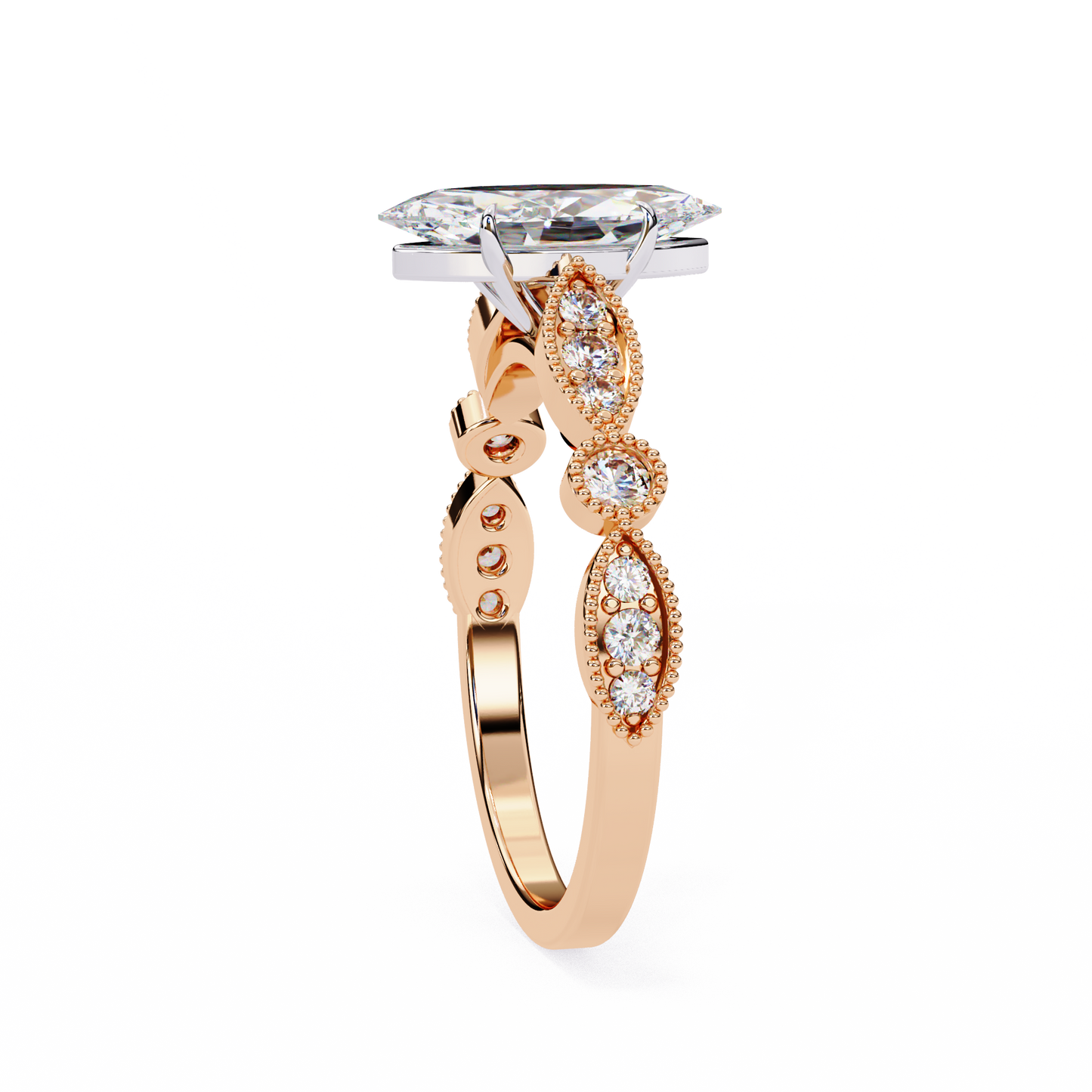 lucienne lab grown diamond marquise vintage ring