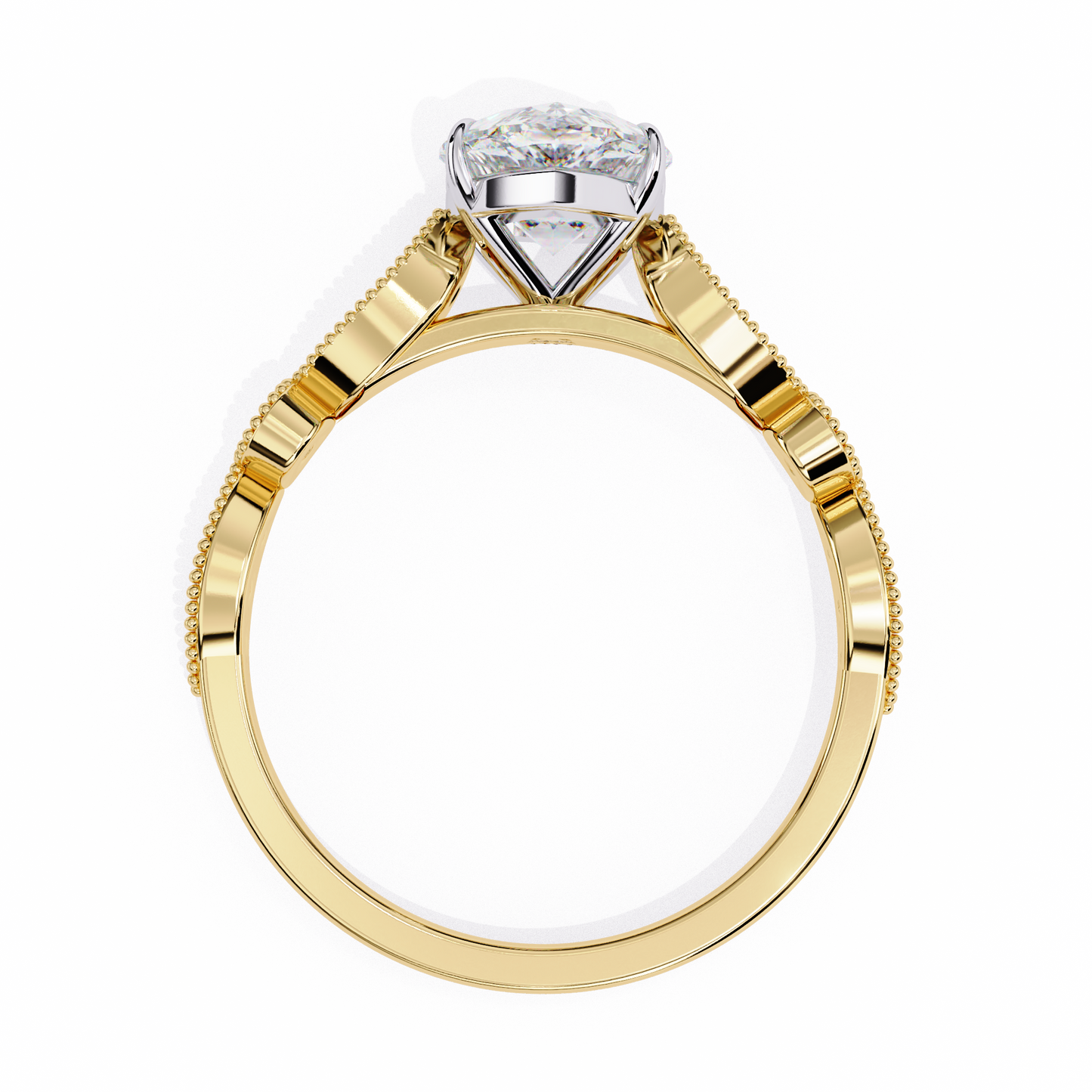 beautiful lab grown diamond oval shape ring
