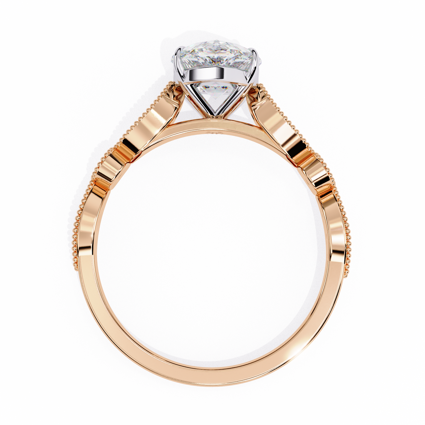 beautiful lab grown diamond oval shape ring
