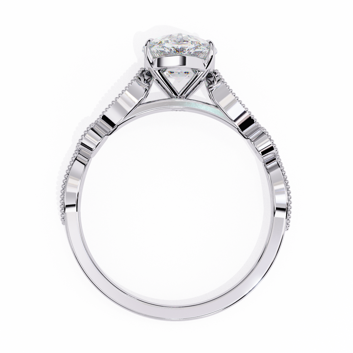beautiful lab grown diamond oval shape ring