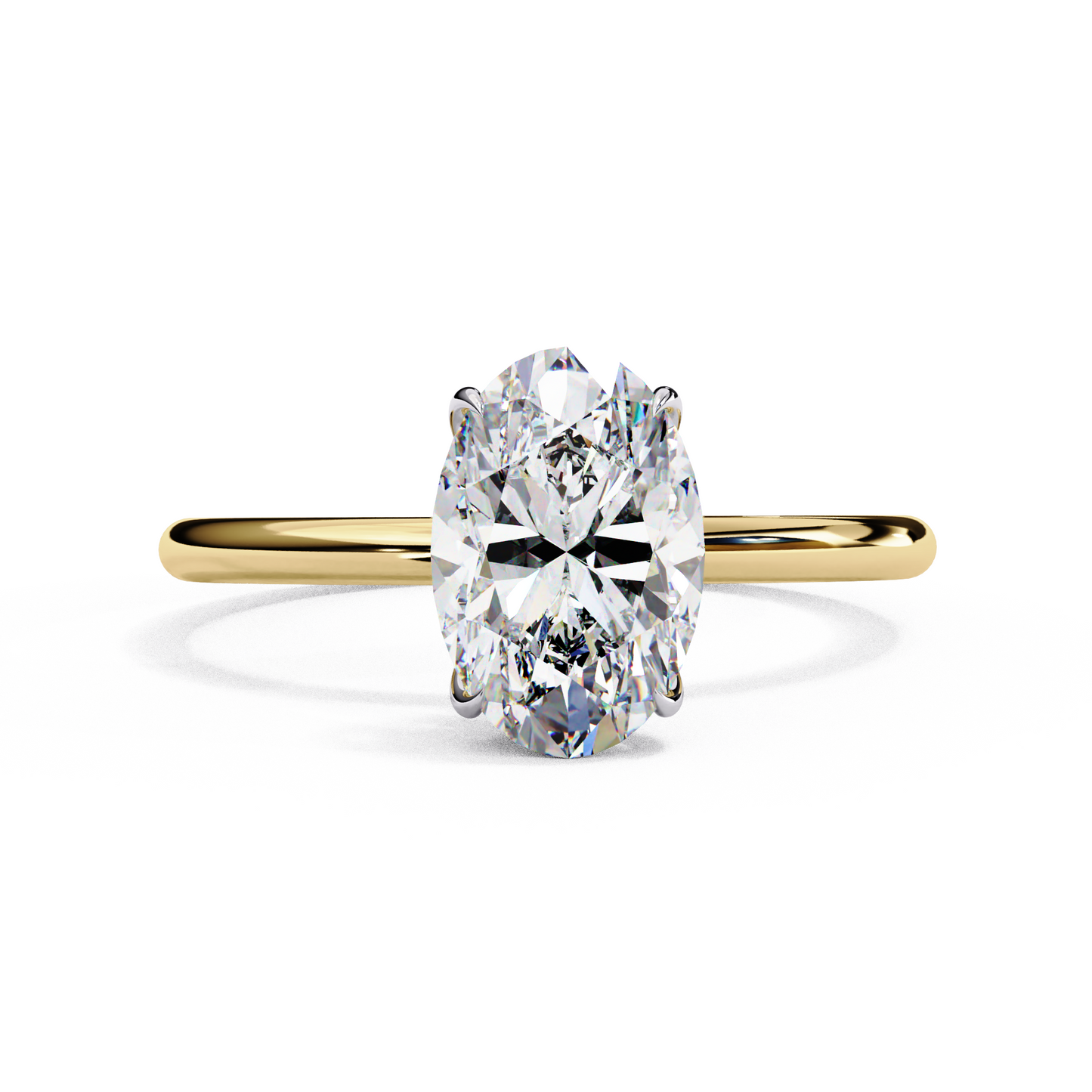 auralia oval lab grown diamond solitaire ring