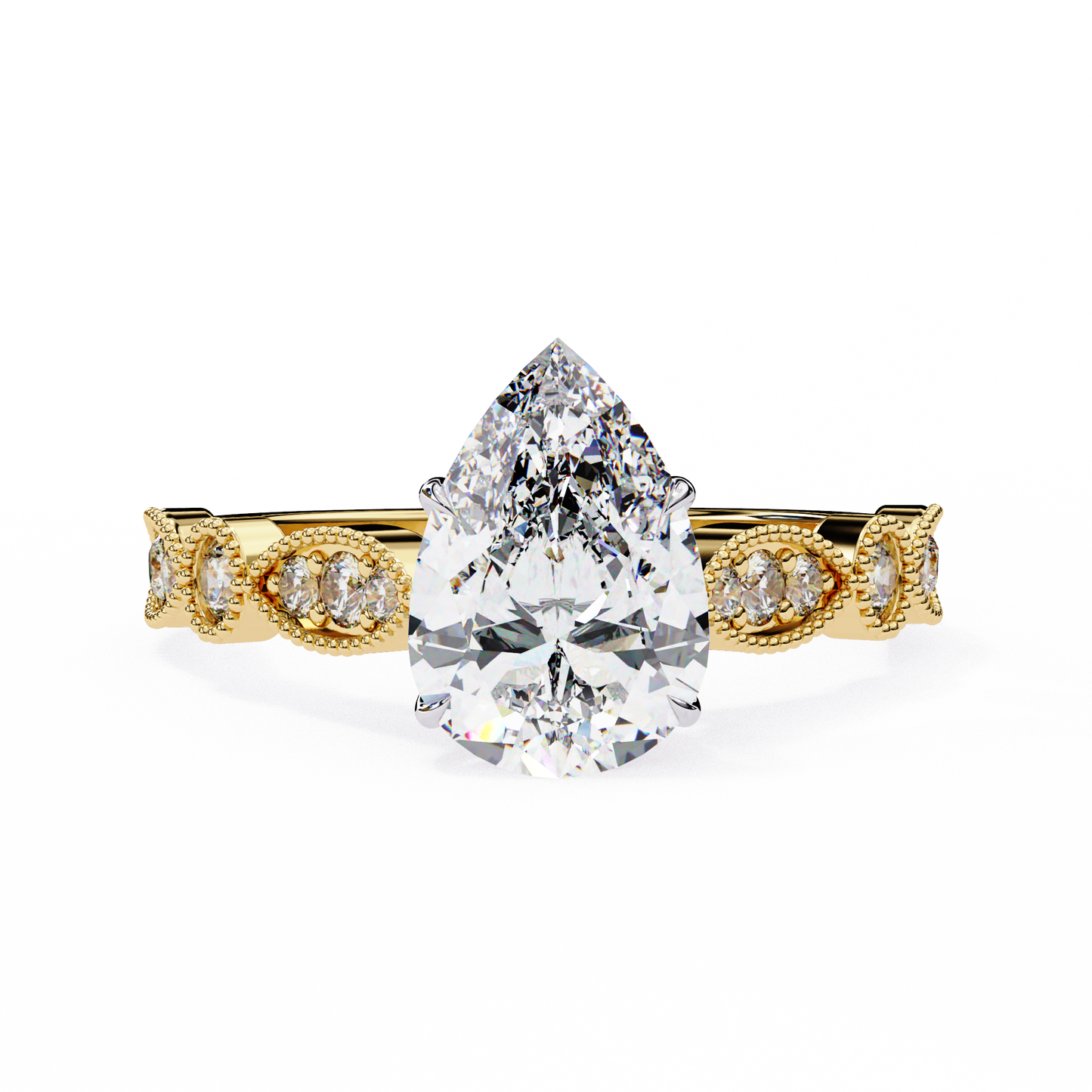 elodie lab grown diamond pear legacy ring