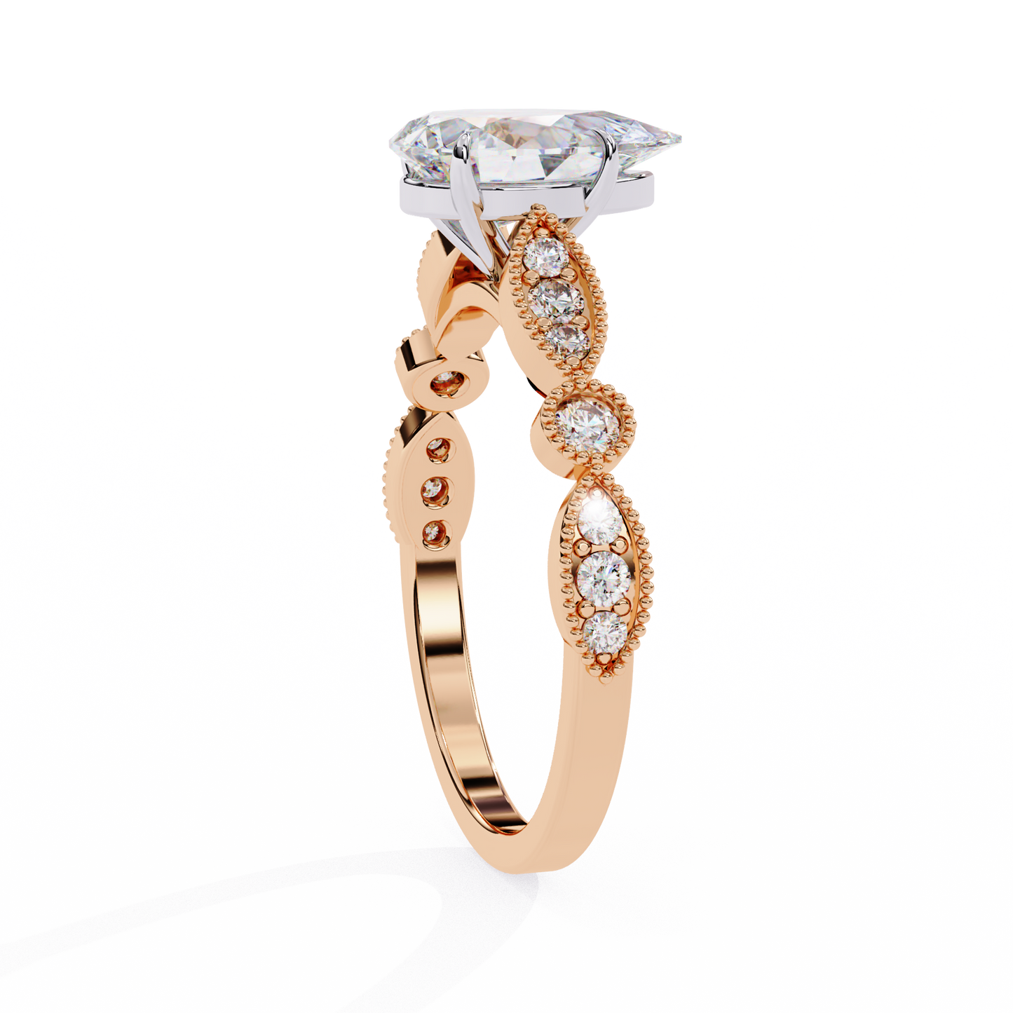 elodie lab grown diamond pear legacy ring