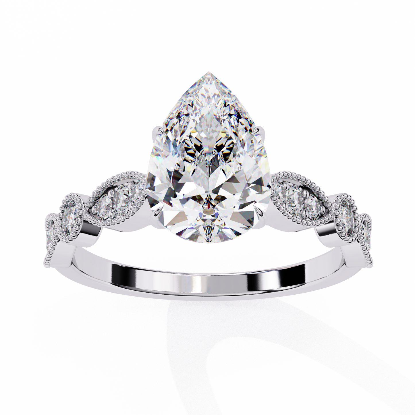 elodie lab grown diamond pear legacy ring
