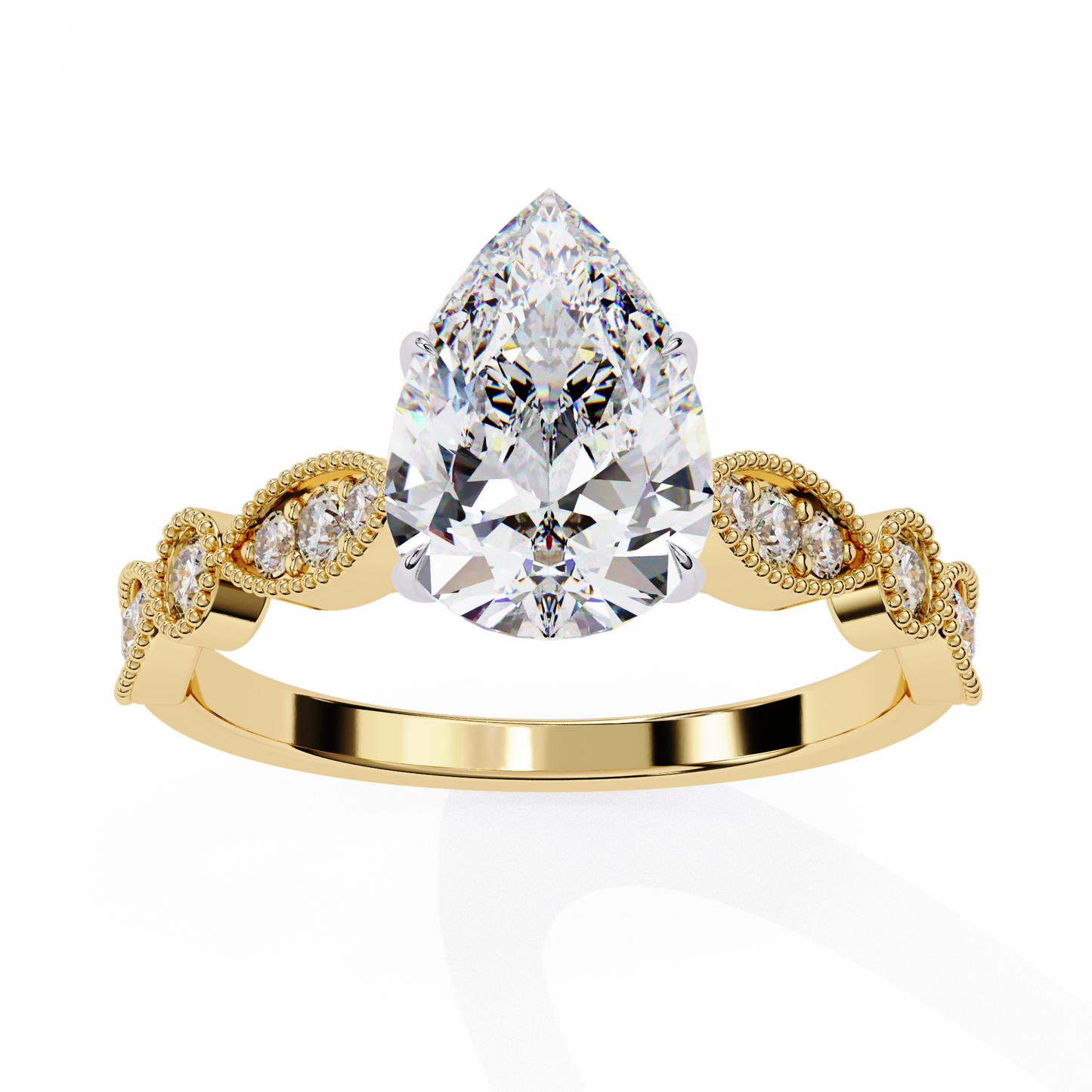 elodie lab grown diamond pear legacy ring