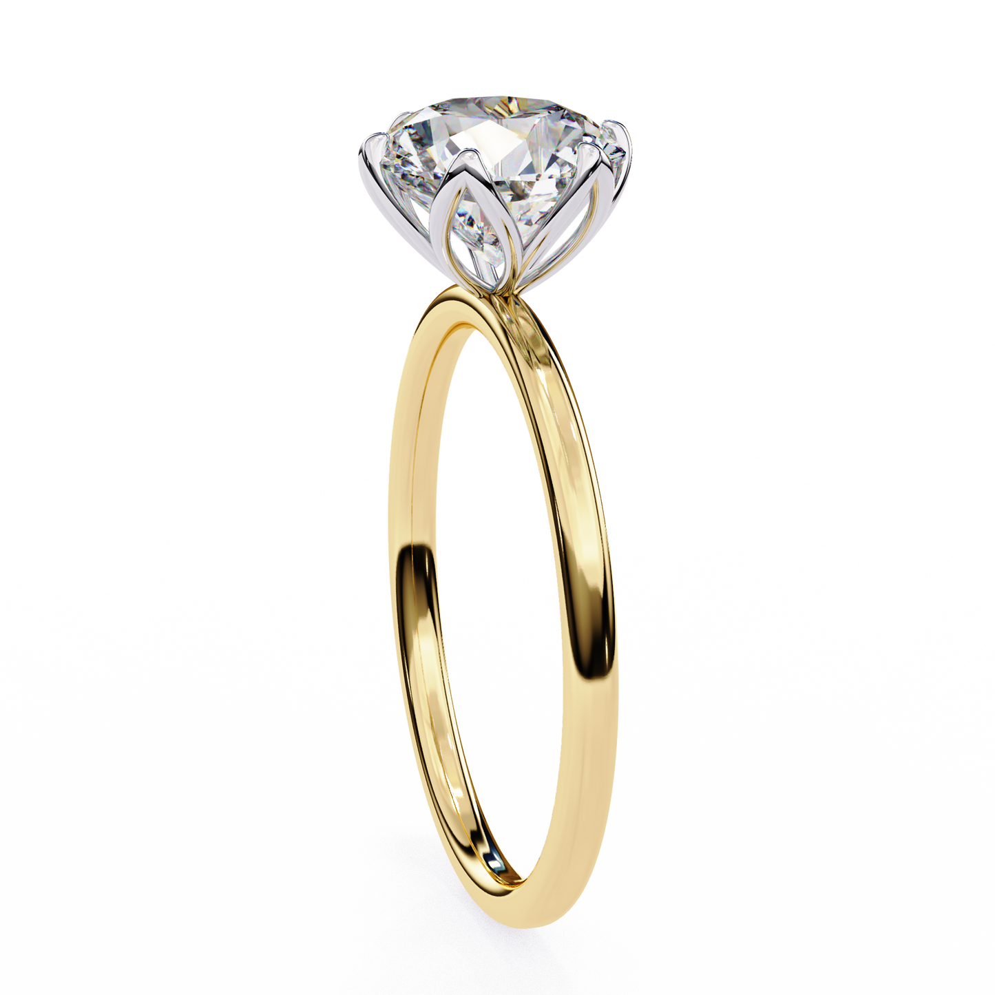 liora lab grown diamond round blossom ring