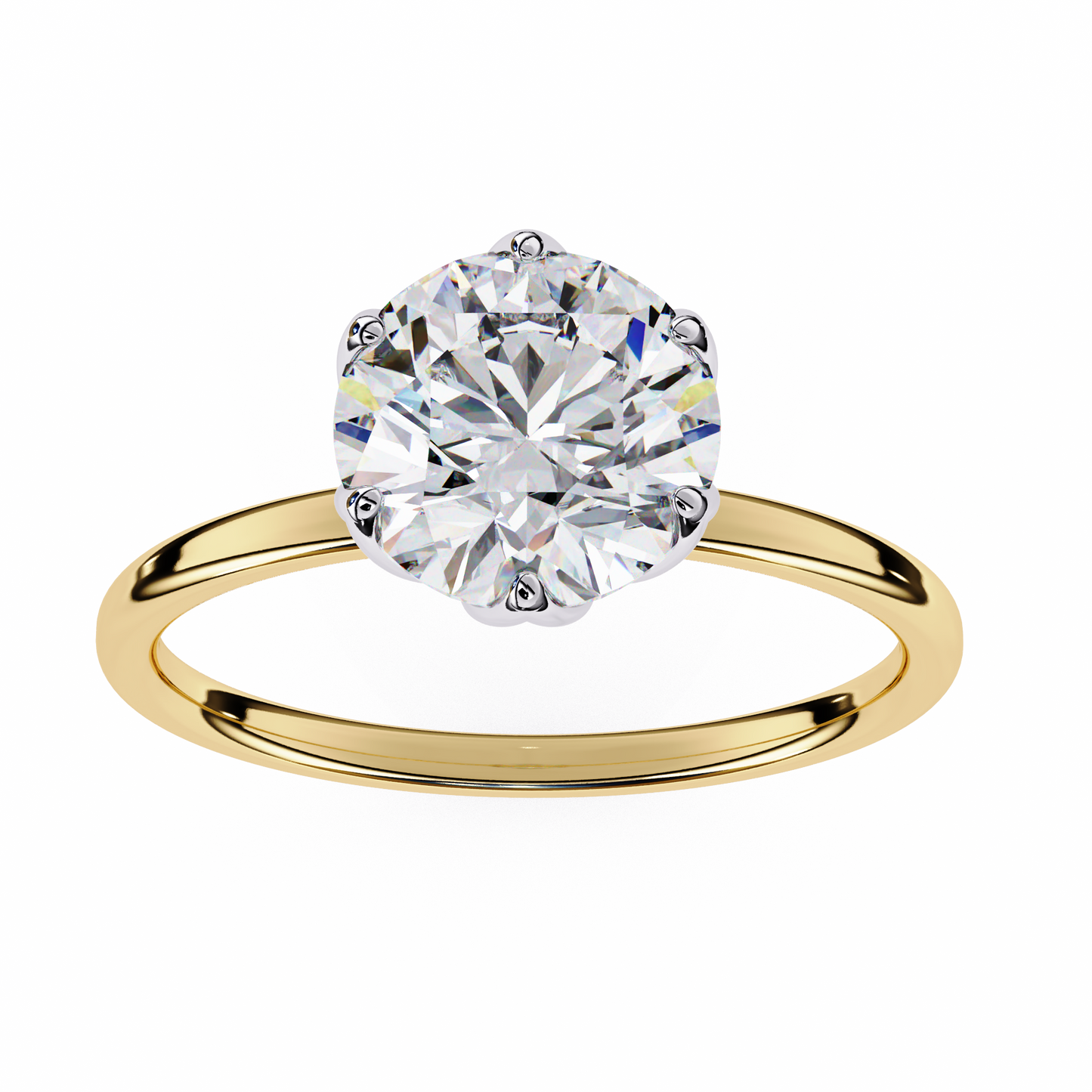 liora lab grown diamond round blossom ring
