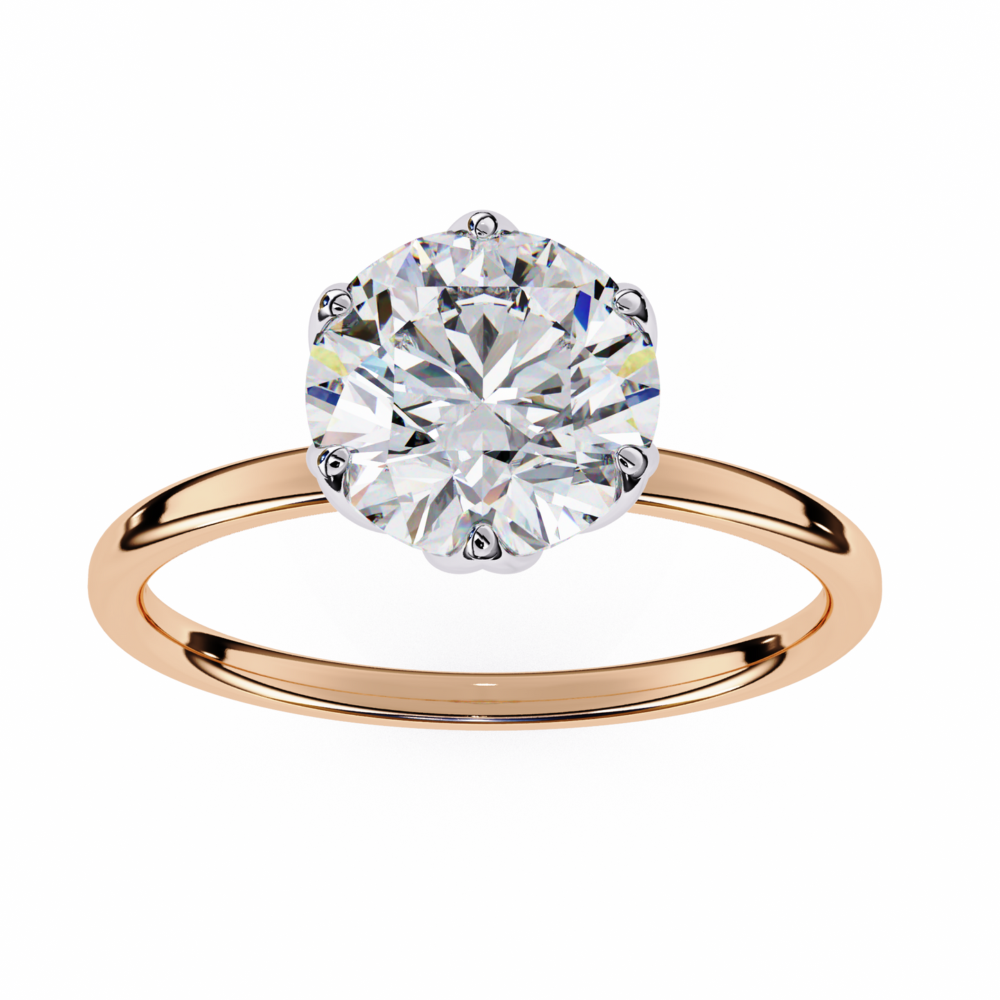 liora lab grown diamond round blossom ring