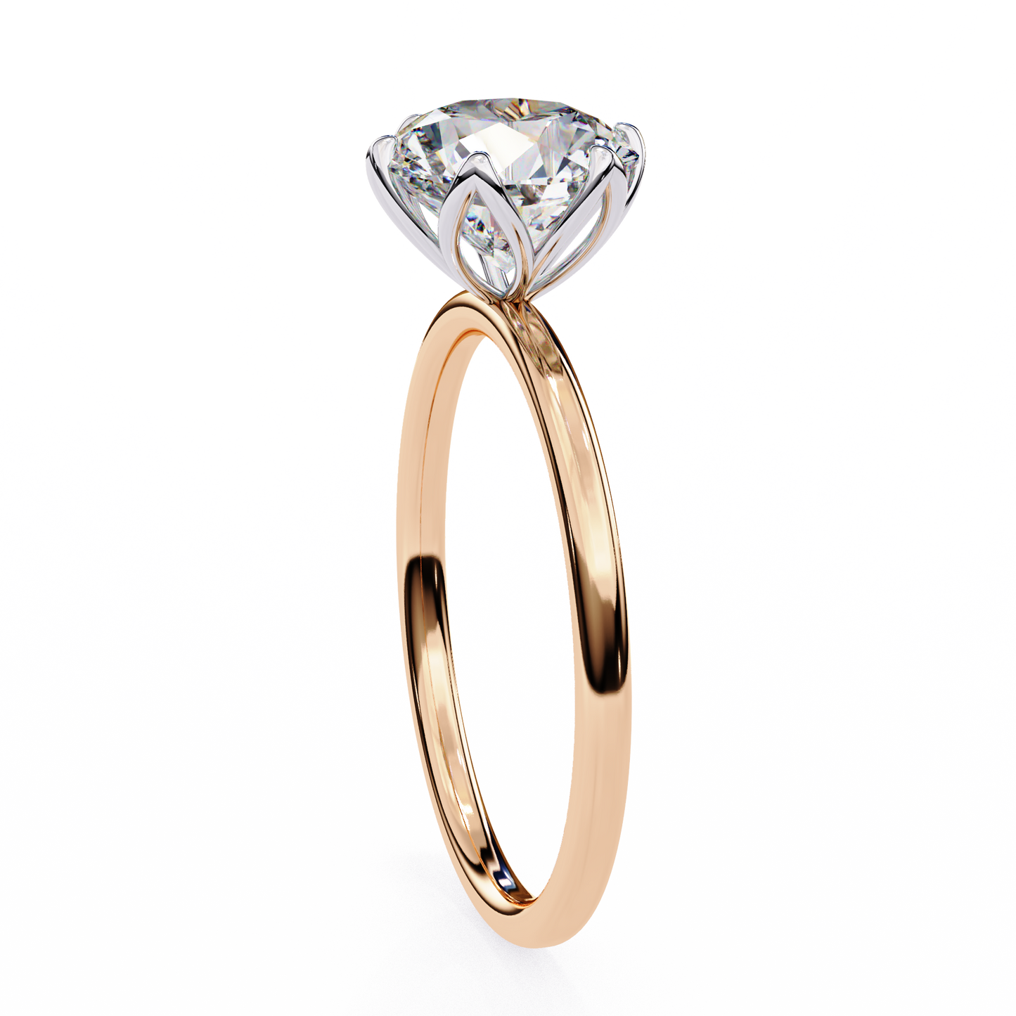 liora lab grown diamond round blossom ring