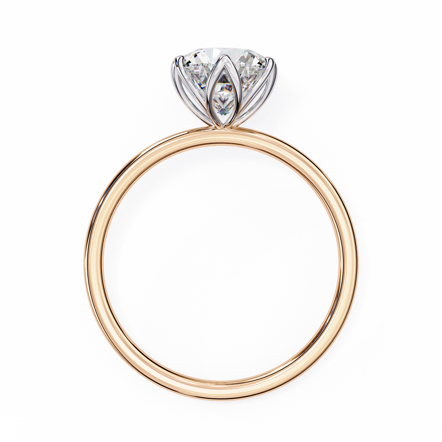 liora lab grown diamond round blossom ring