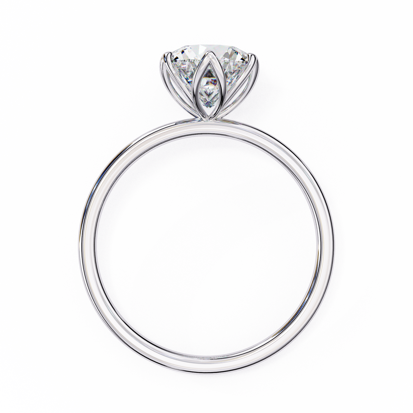 liora lab grown diamond round blossom ring