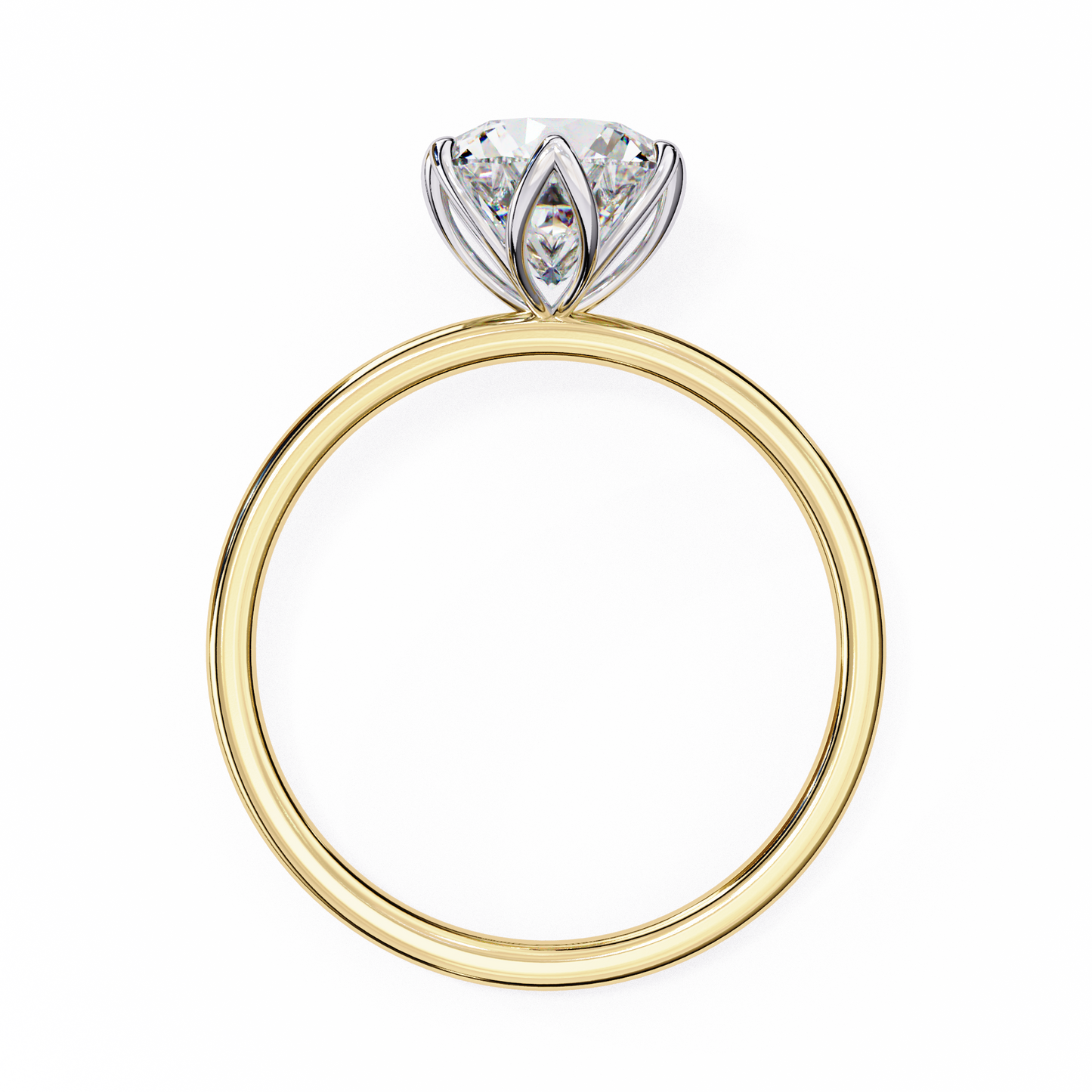 liora lab grown diamond round blossom ring