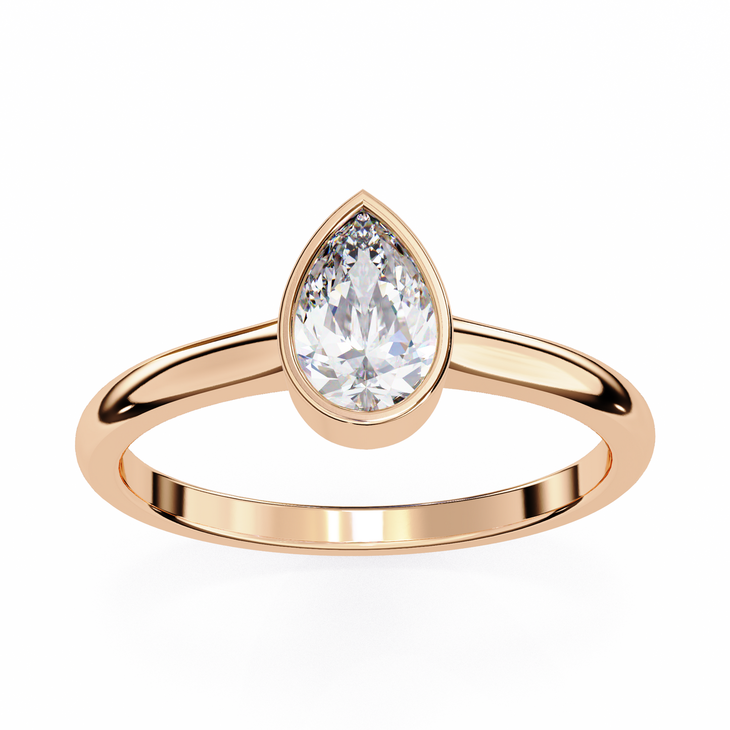 auralia lab grown diamond teardrop solitaire ring