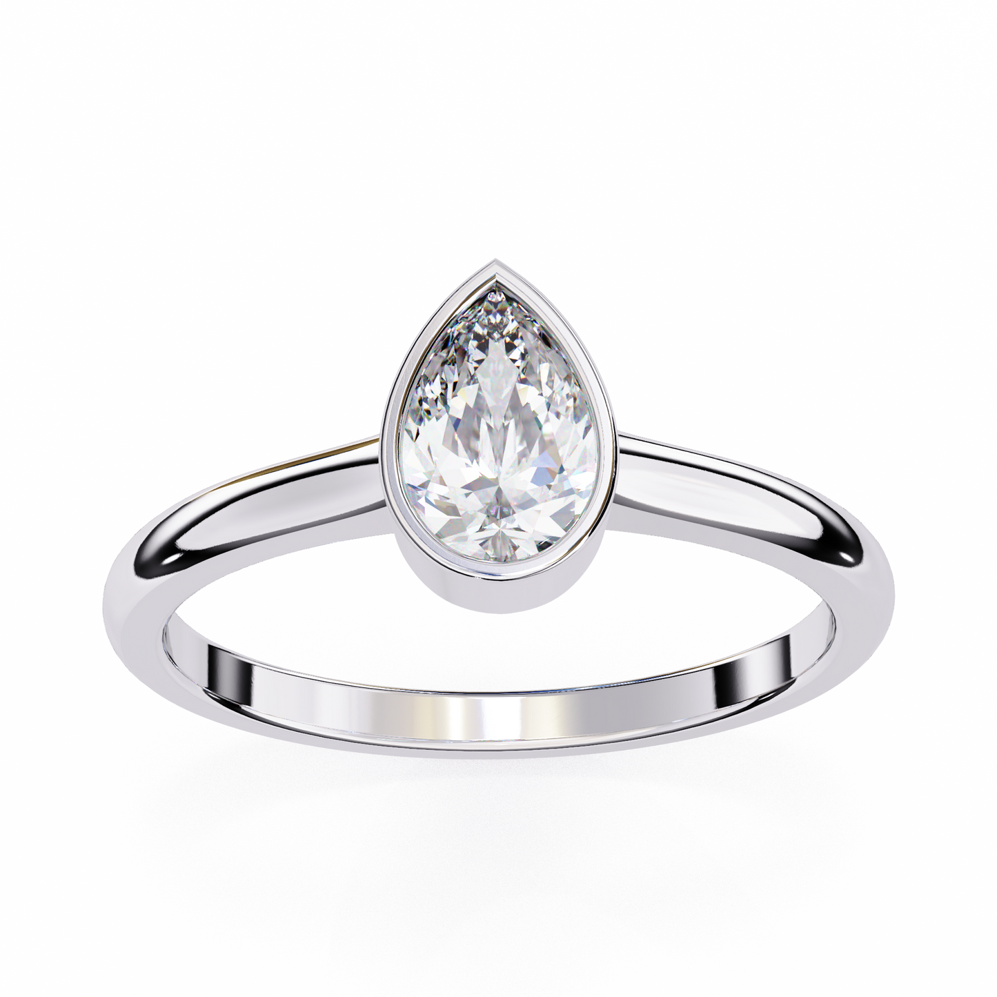 auralia lab grown diamond teardrop solitaire ring