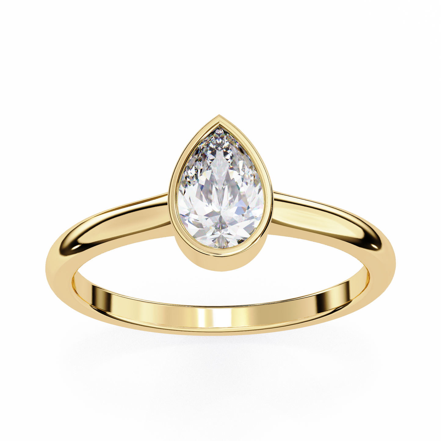 auralia lab grown diamond teardrop solitaire ring