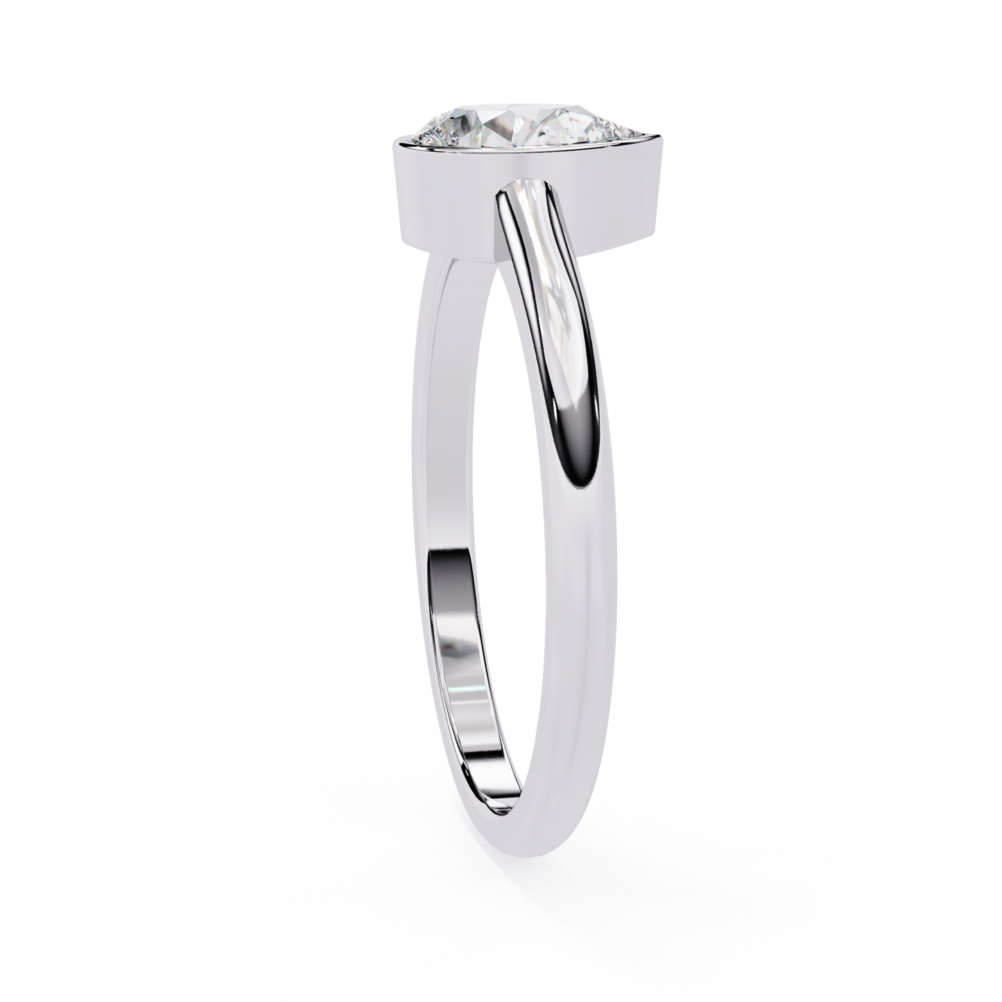 auralia lab grown diamond teardrop solitaire ring