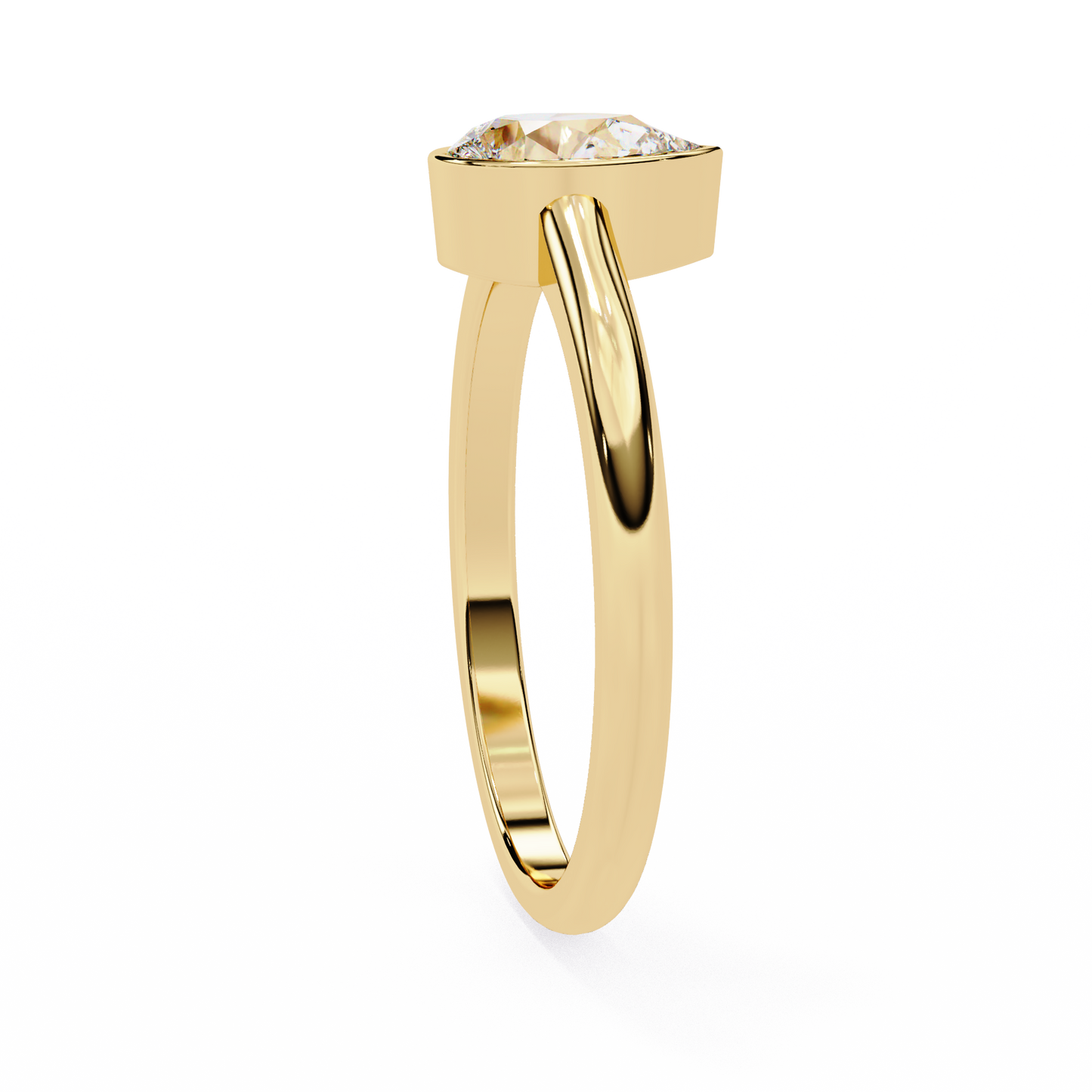 auralia lab grown diamond teardrop solitaire ring