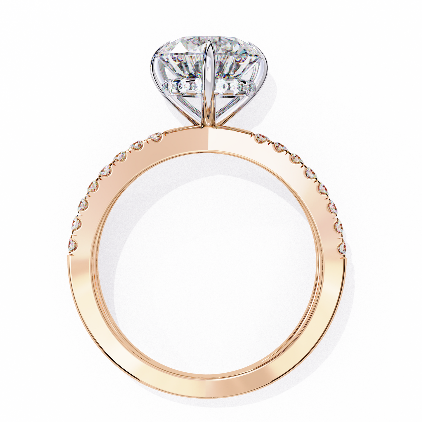 serene lab grown diamond infinity pavé ring