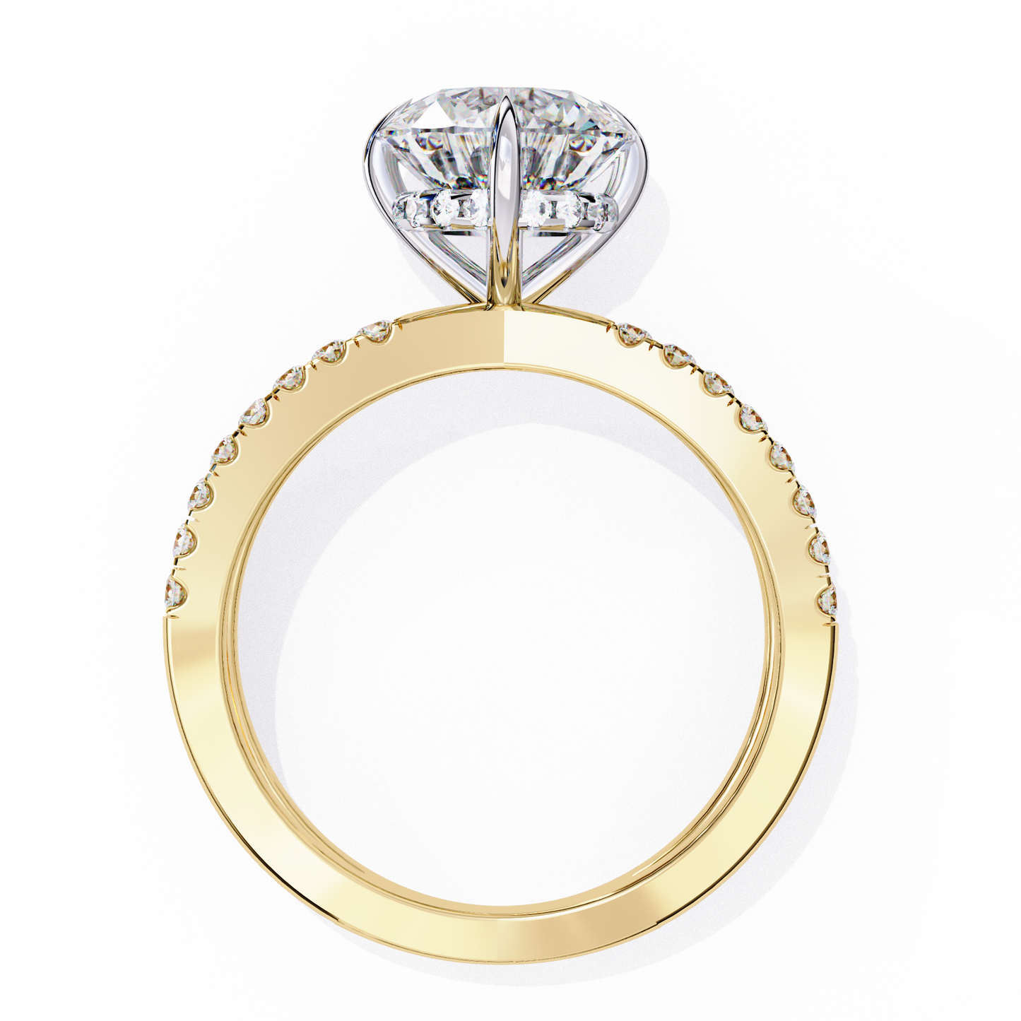 serene lab grown diamond infinity pavé ring