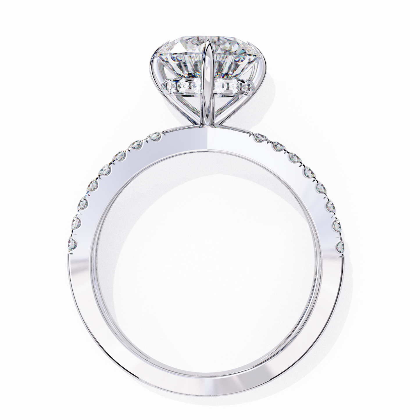 serene lab grown diamond infinity pavé ring