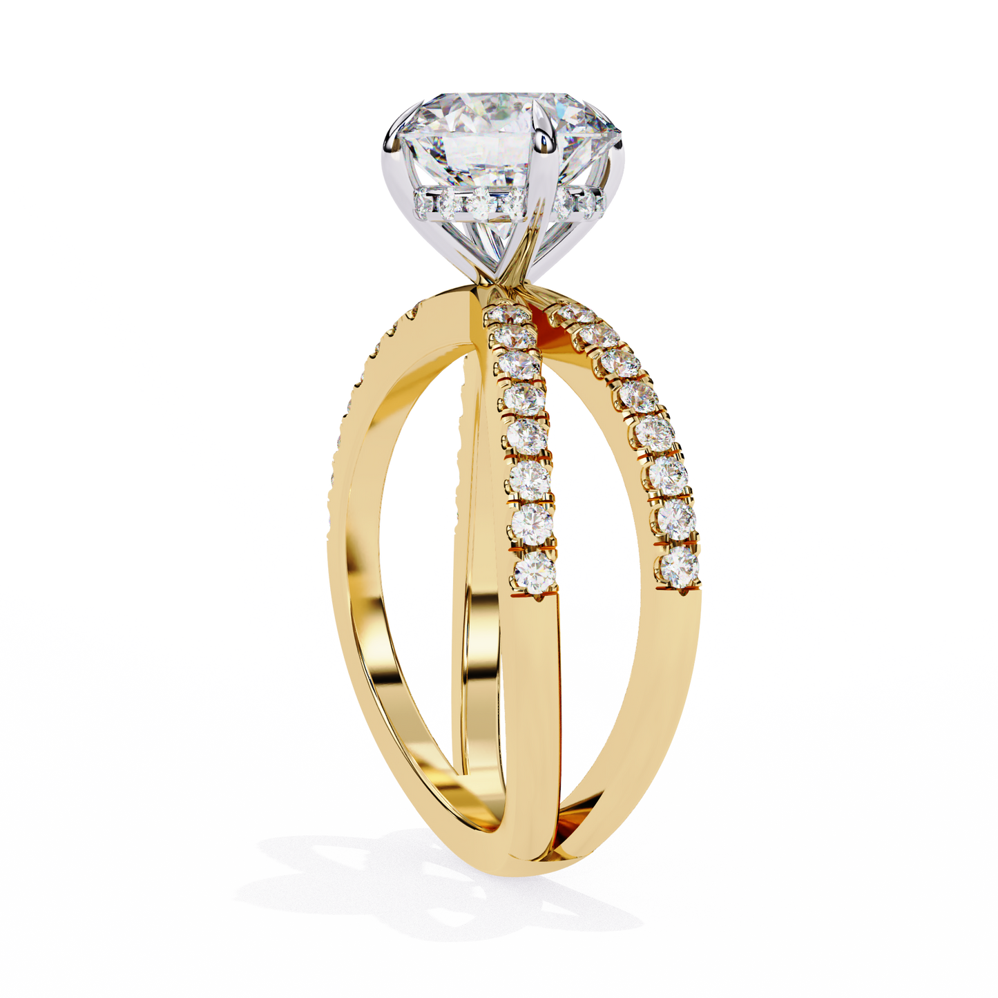 serene lab grown diamond infinity pavé ring