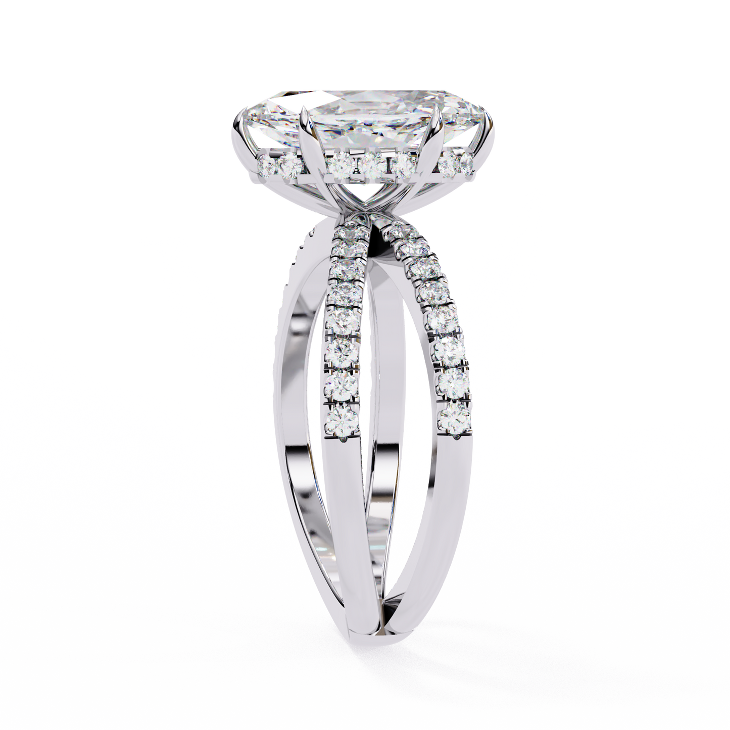 valencia lab grown diamond marquise infinity ring