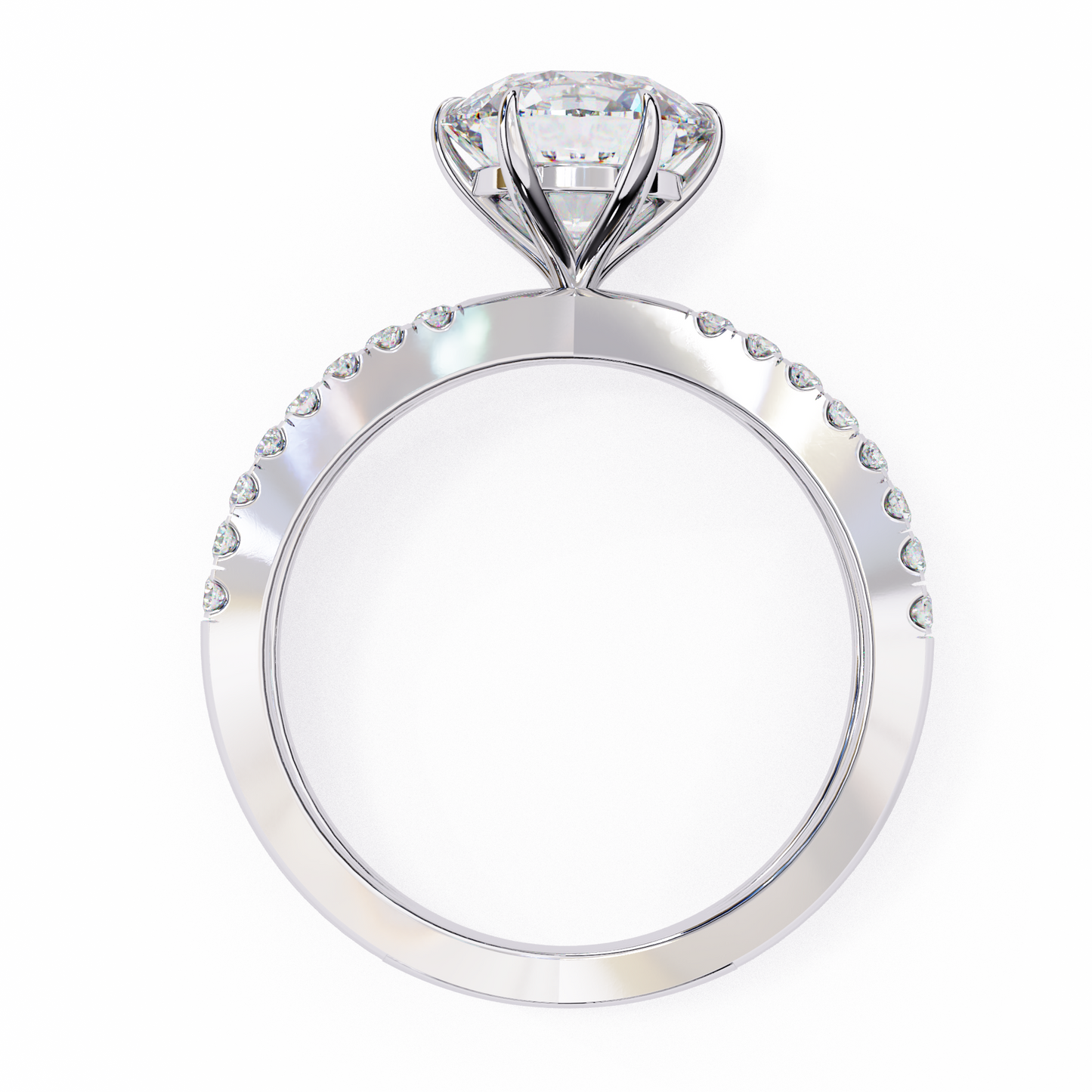aurelia lab grown diamond round crisscross ring