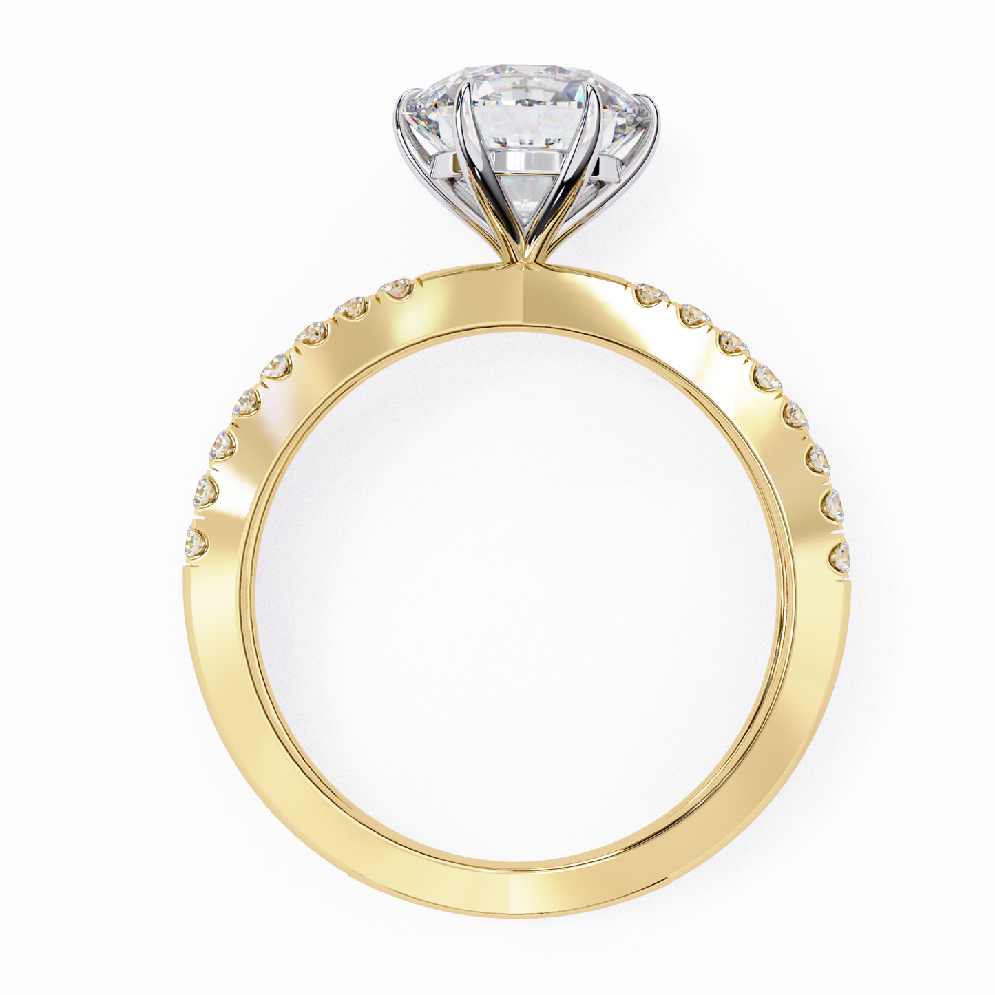 aurelia lab grown diamond round crisscross ring