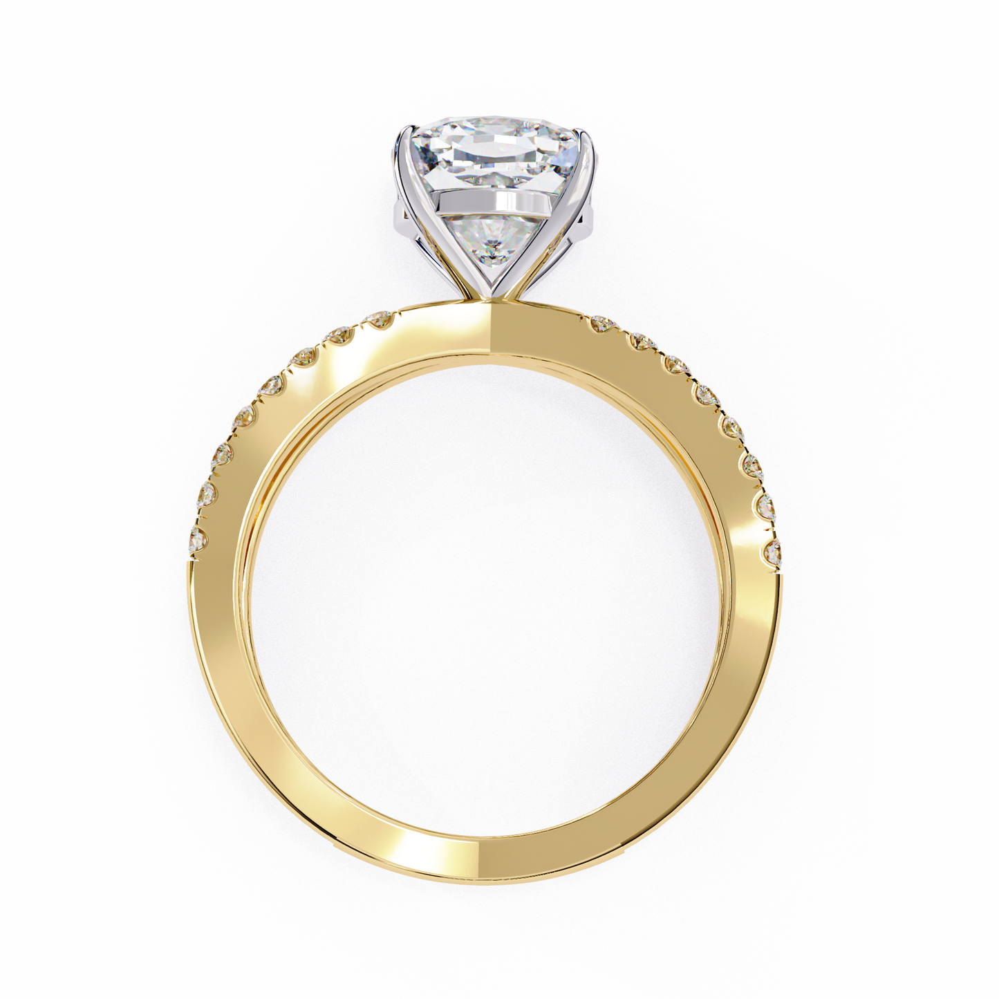 amaris lab grown diamond cushion infinity ring