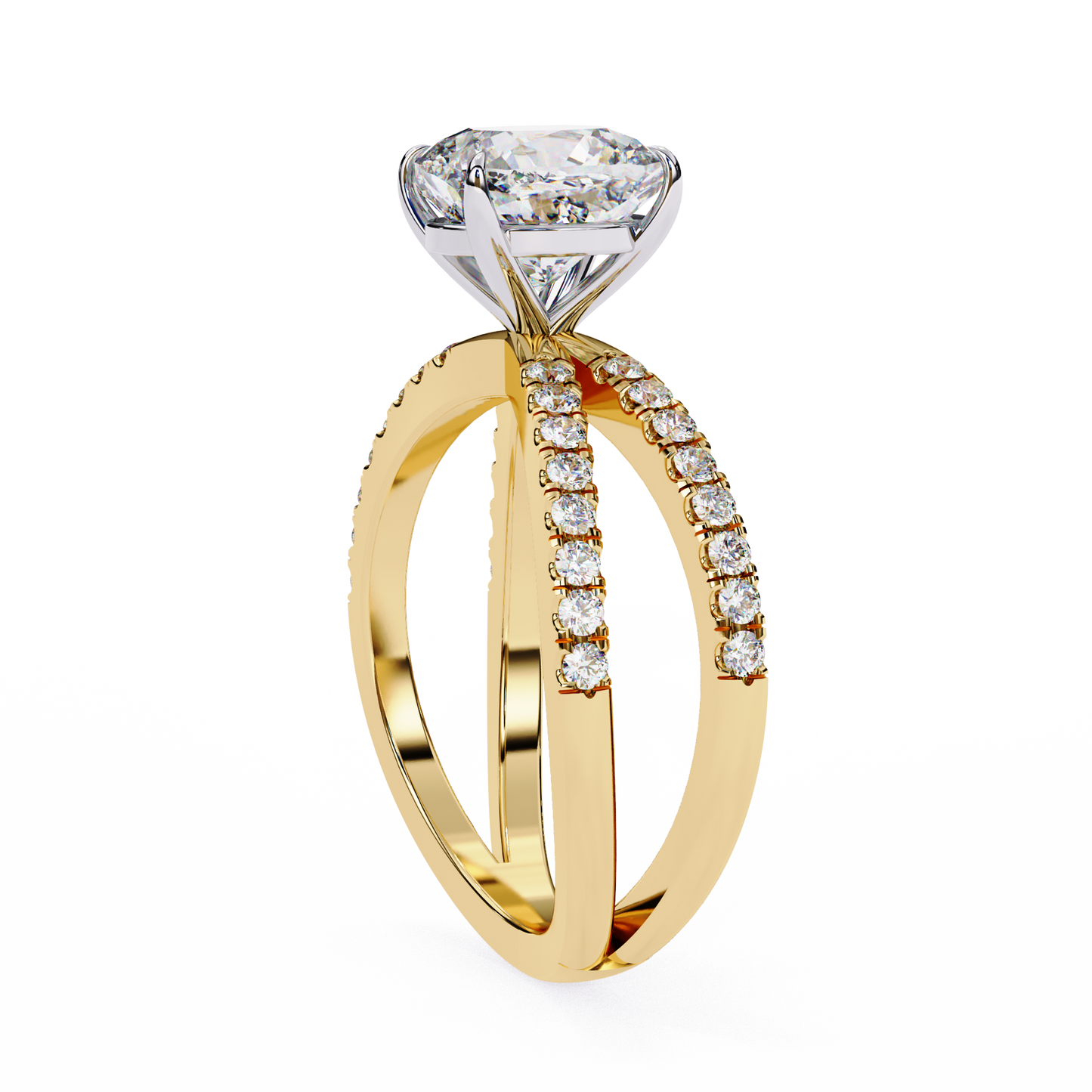 amaris lab grown diamond cushion infinity ring