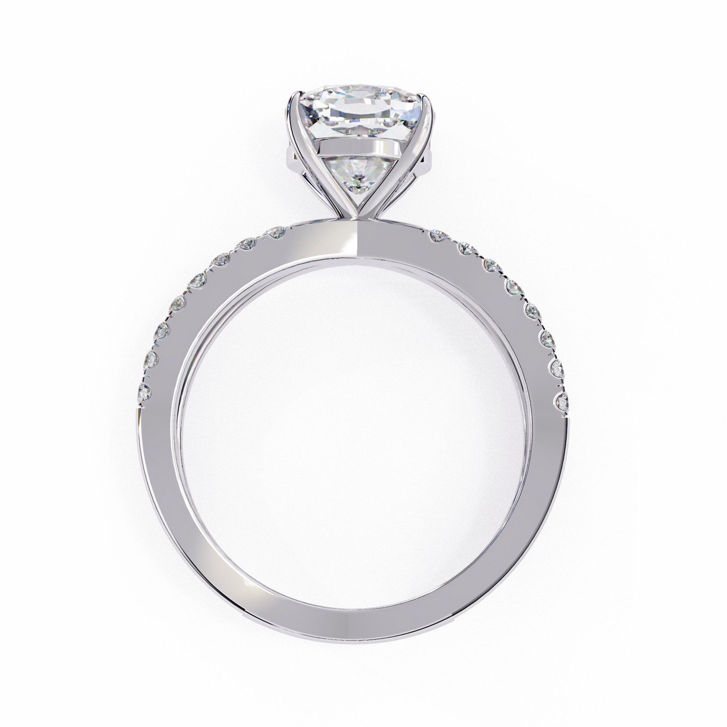 amaris lab grown diamond cushion infinity ring