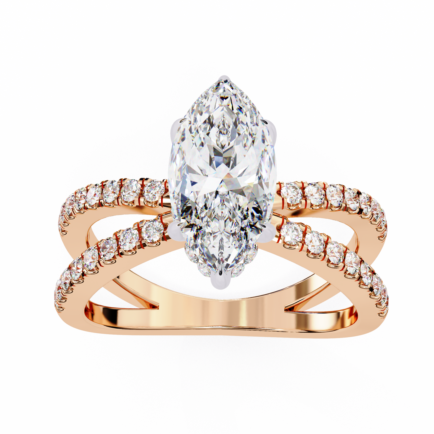 marquise lab grown diamond ring