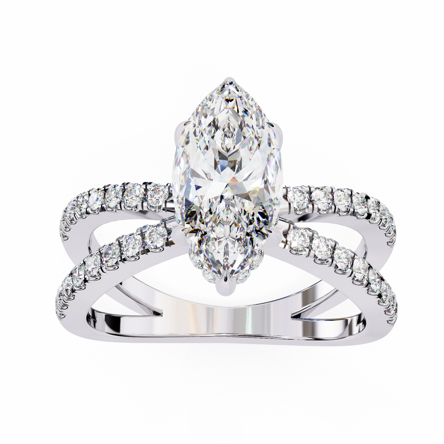 marquise lab grown diamond ring