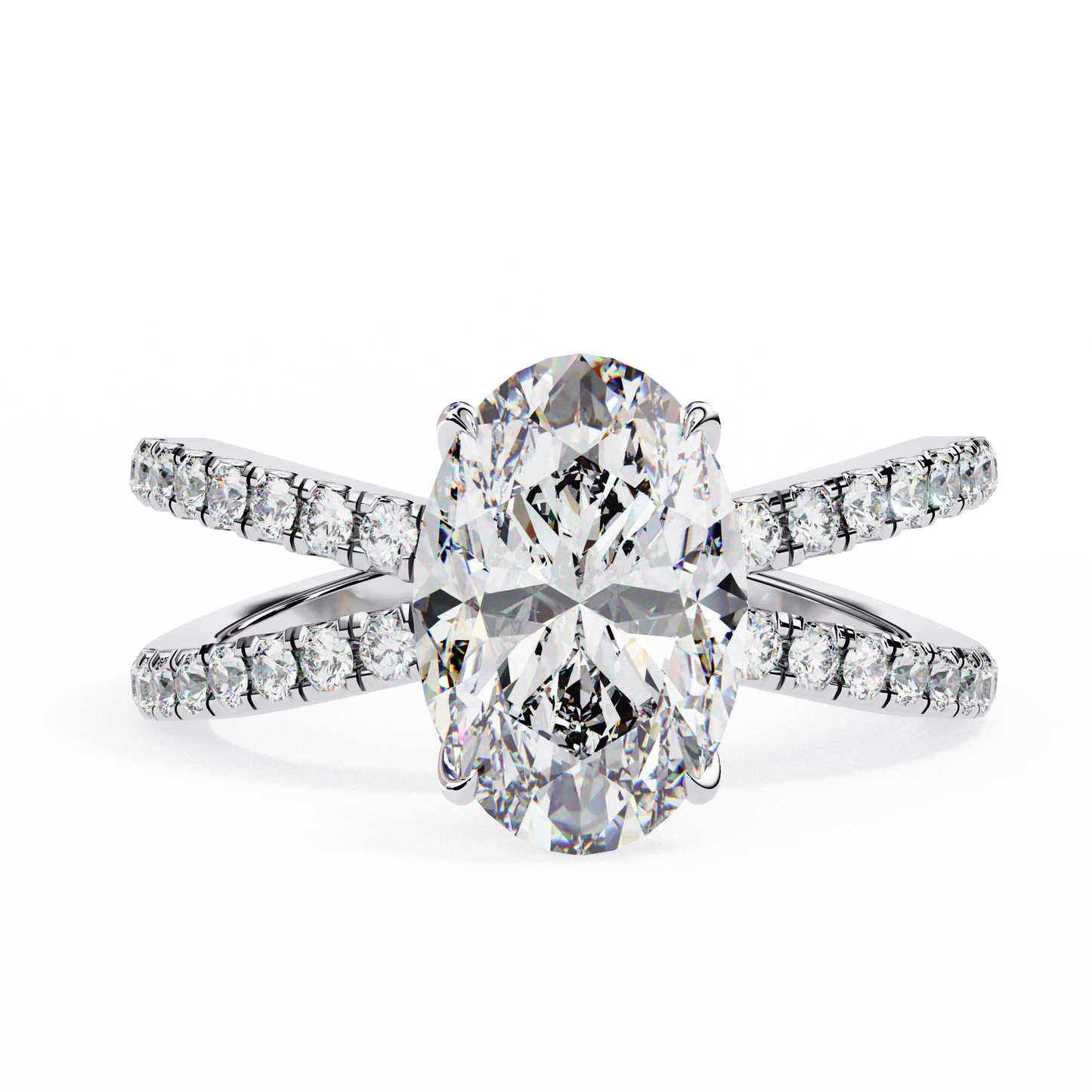 elowen lab grown diamond oval embrace