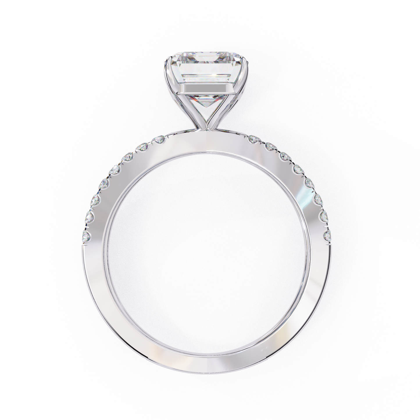 aurora lab grown diamond emerald embrace