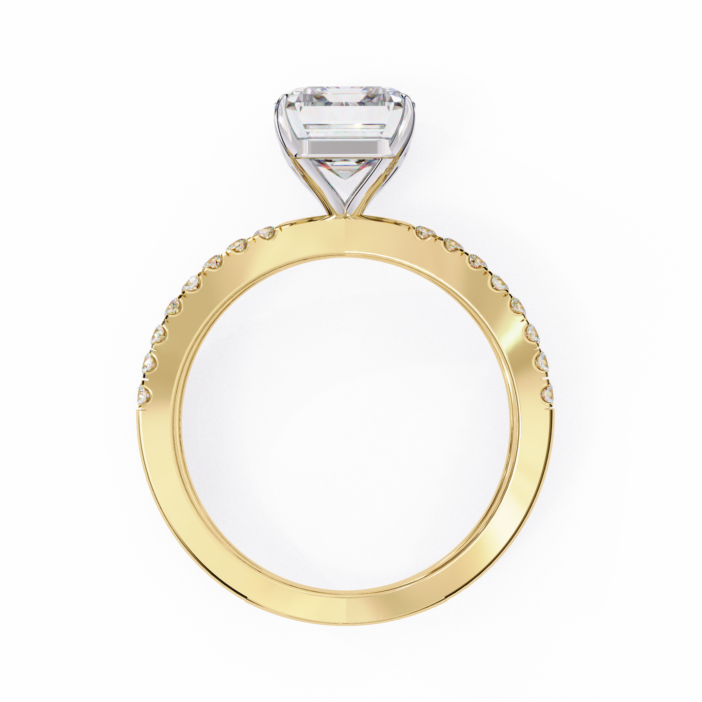 aurora lab grown diamond emerald embrace