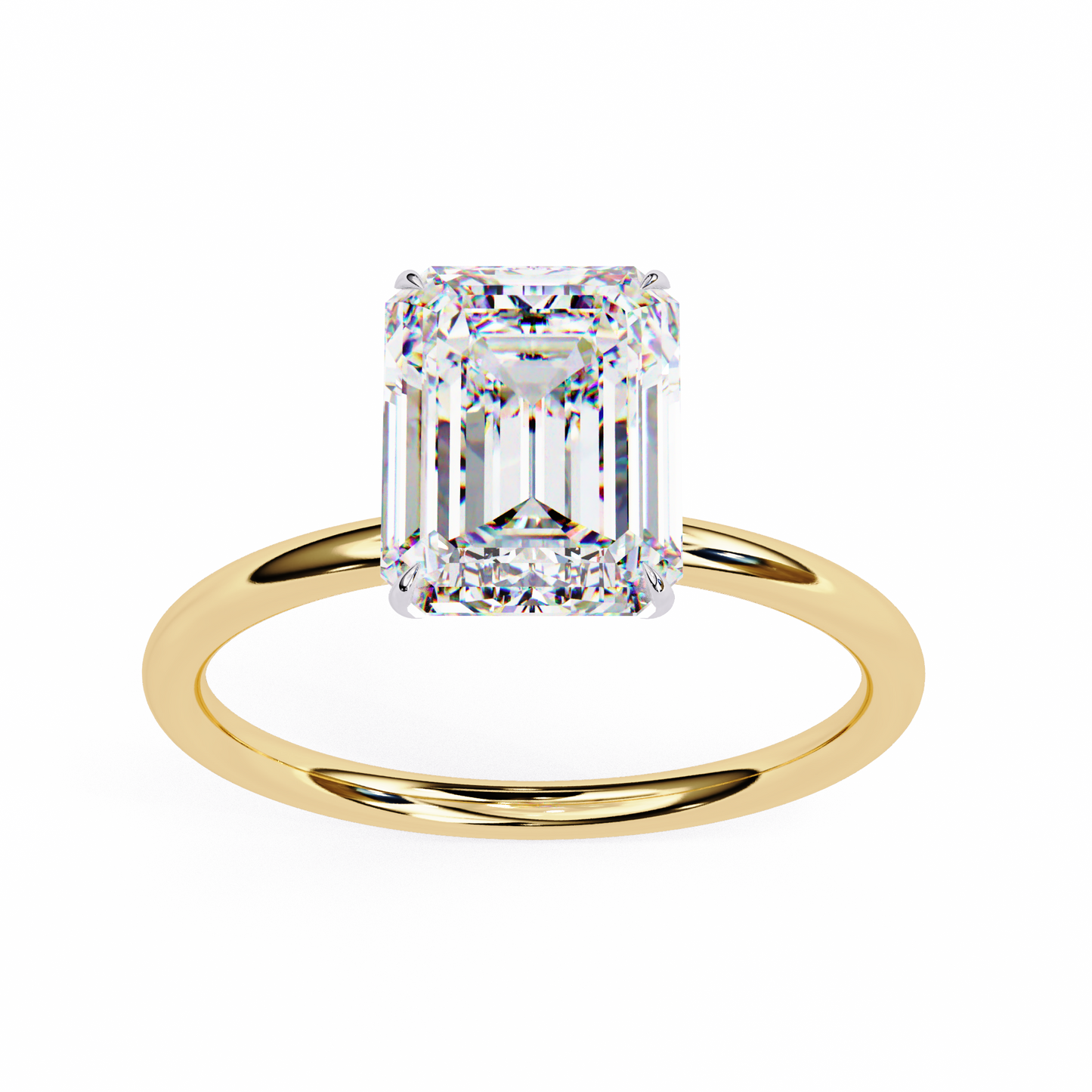 lustre legacy emarald lab grown diamond ring