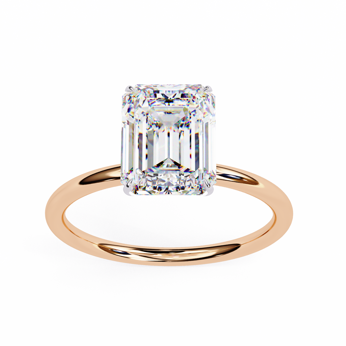 lustre legacy emarald lab grown diamond ring