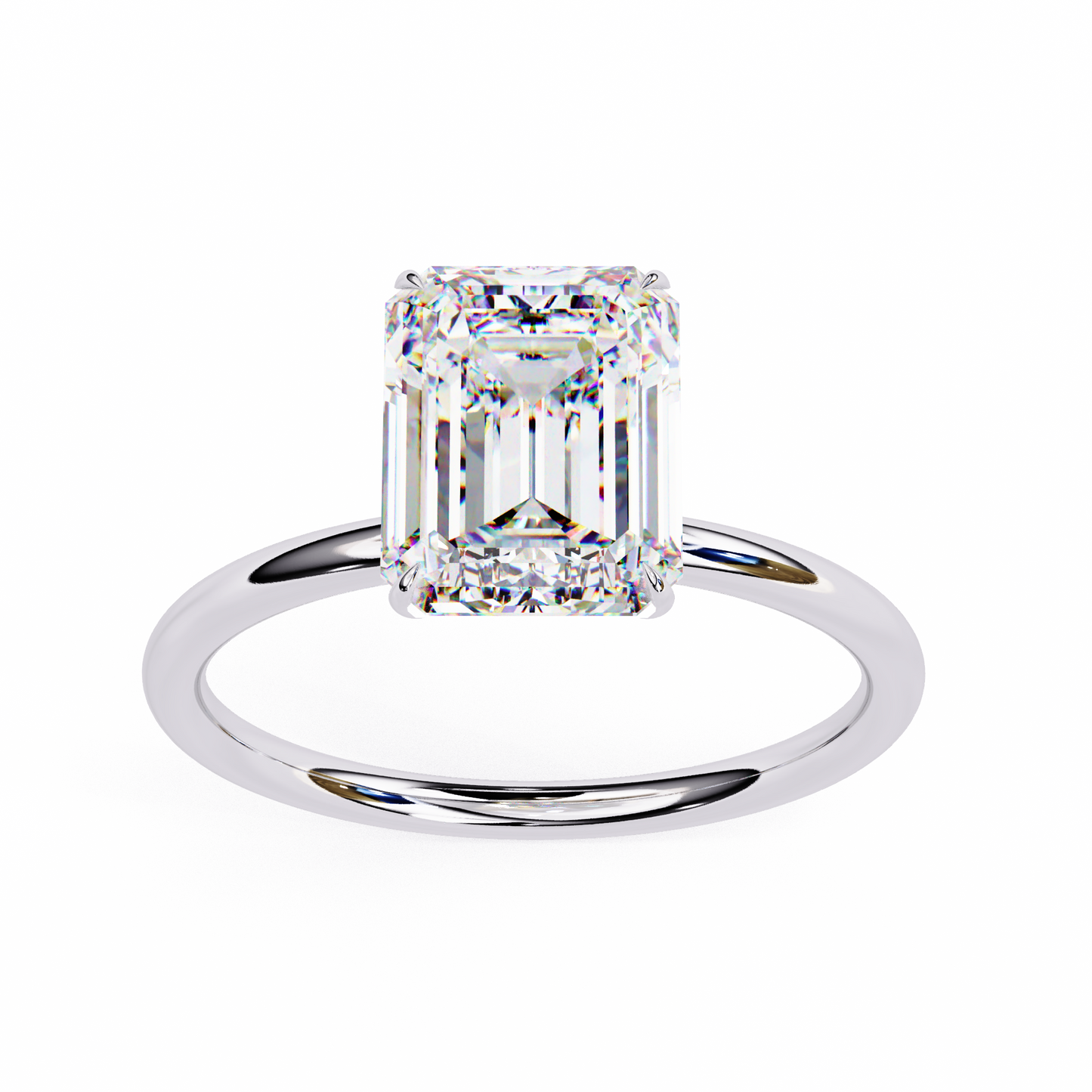 lustre legacy emarald lab grown diamond ring