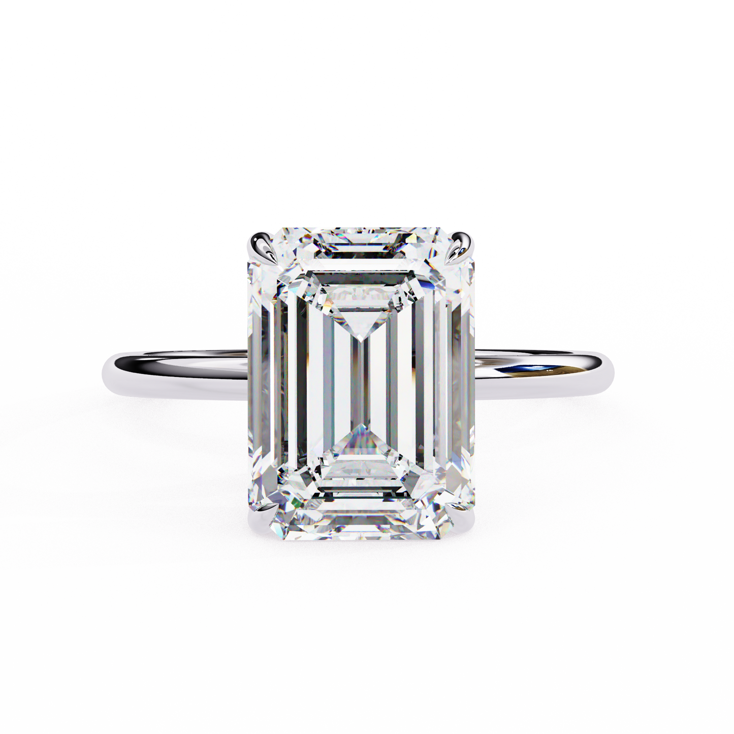 lustre legacy emarald lab grown diamond ring